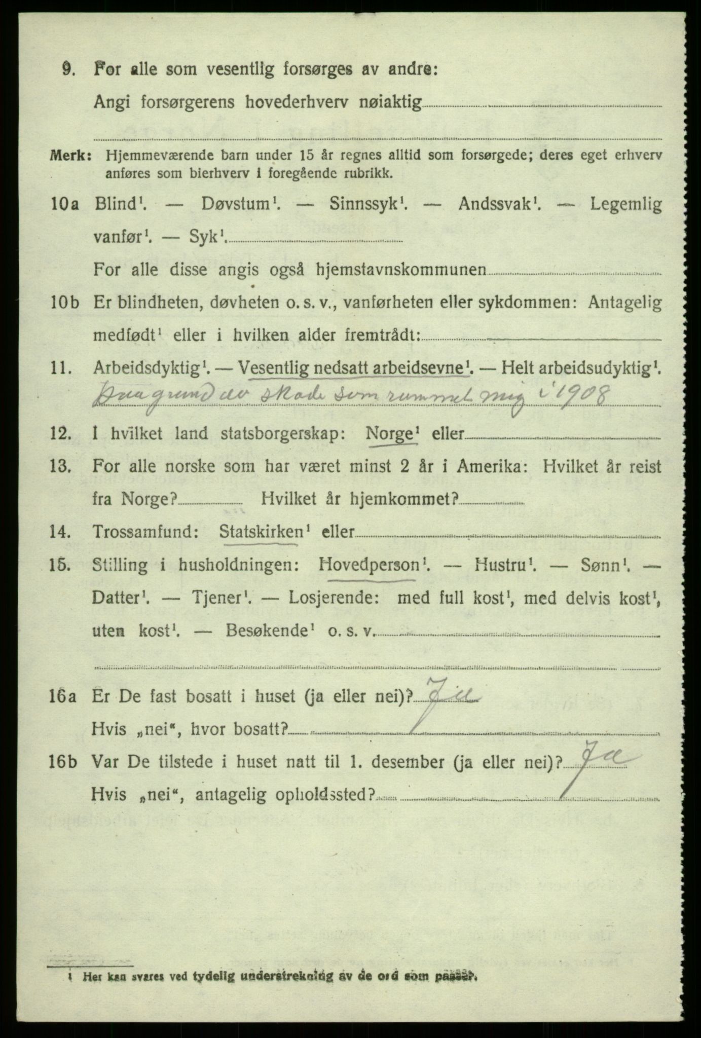 SAB, 1920 census for Hålandsdal, 1920, p. 1017