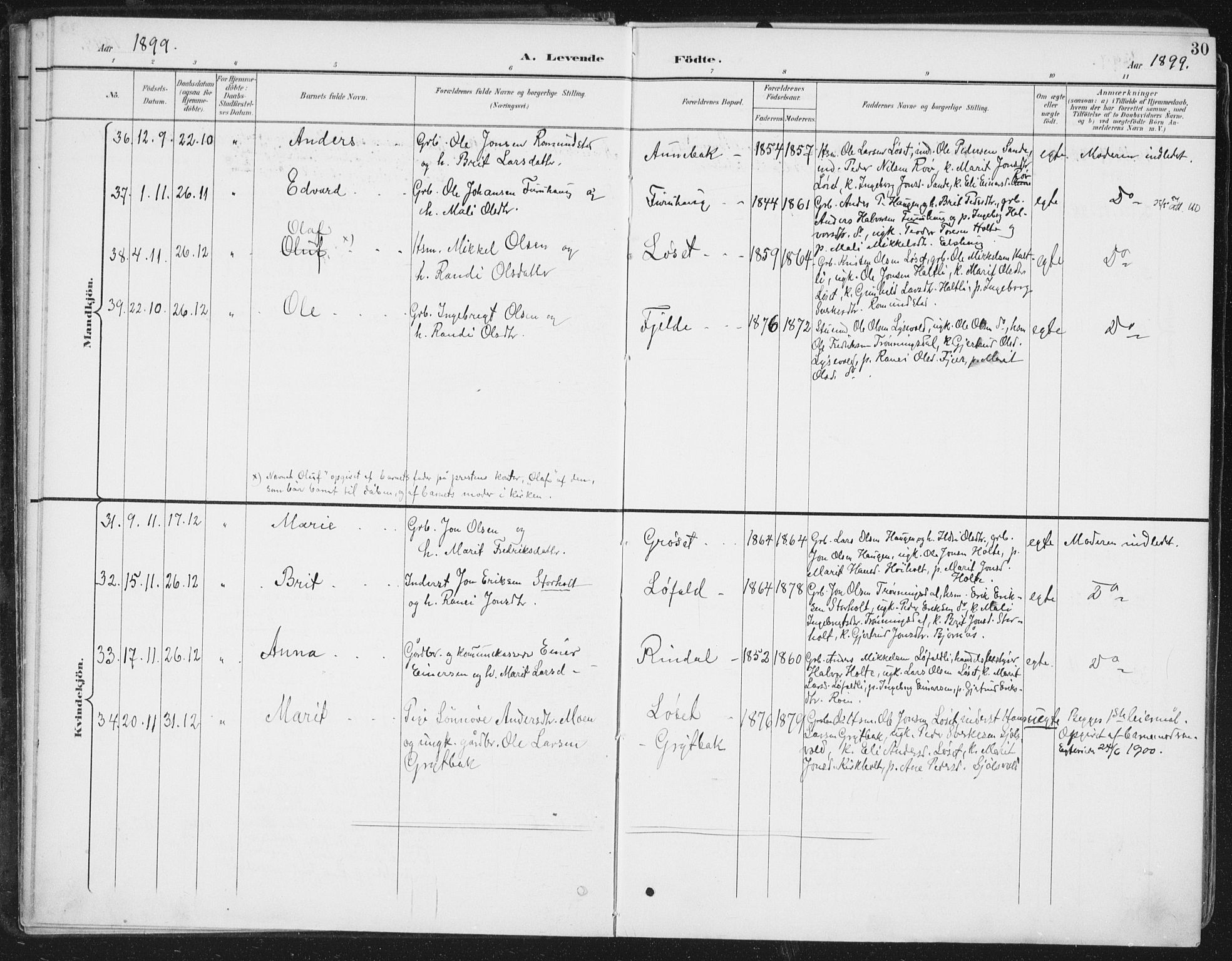 Ministerialprotokoller, klokkerbøker og fødselsregistre - Møre og Romsdal, AV/SAT-A-1454/598/L1072: Parish register (official) no. 598A06, 1896-1910, p. 30