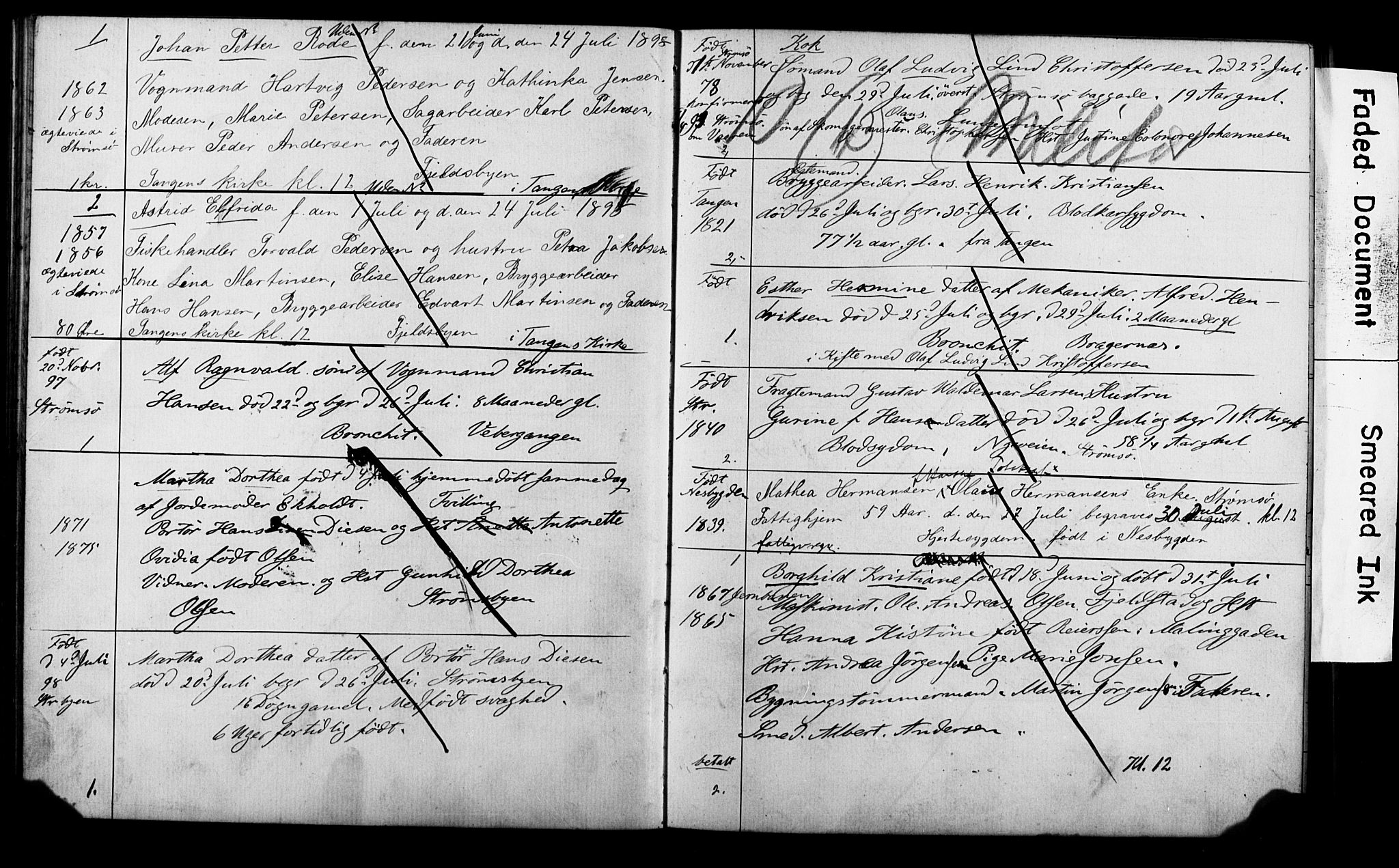 Strømsø kirkebøker, SAKO/A-246/Y/Ya/L0005: Parish register draft no. I 5, 1897-1903