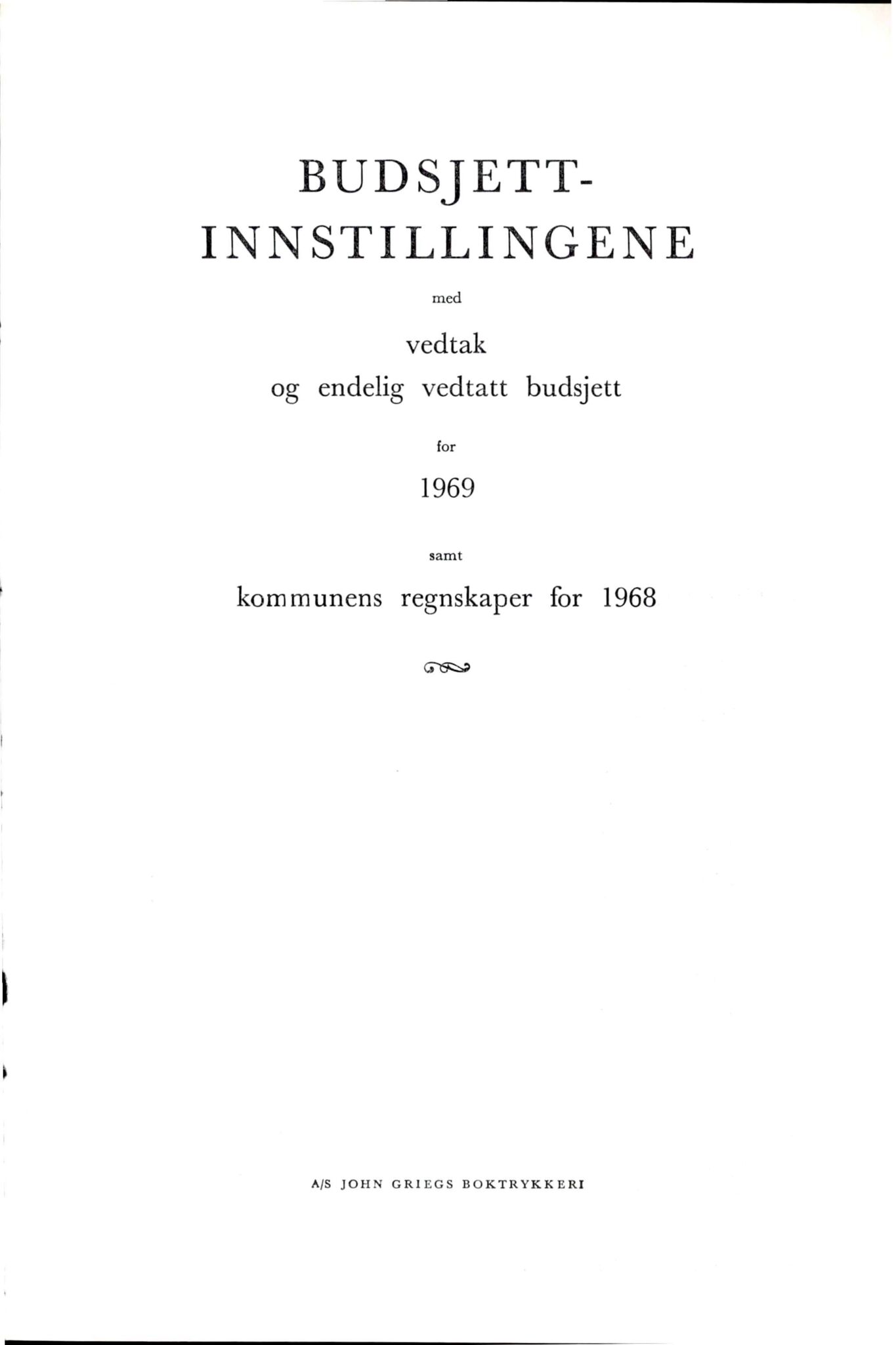 Bergen kommune. Formannskapet, BBA/A-0003/Ad/L0199: Bergens Kommuneforhandlinger, bind II, 1969