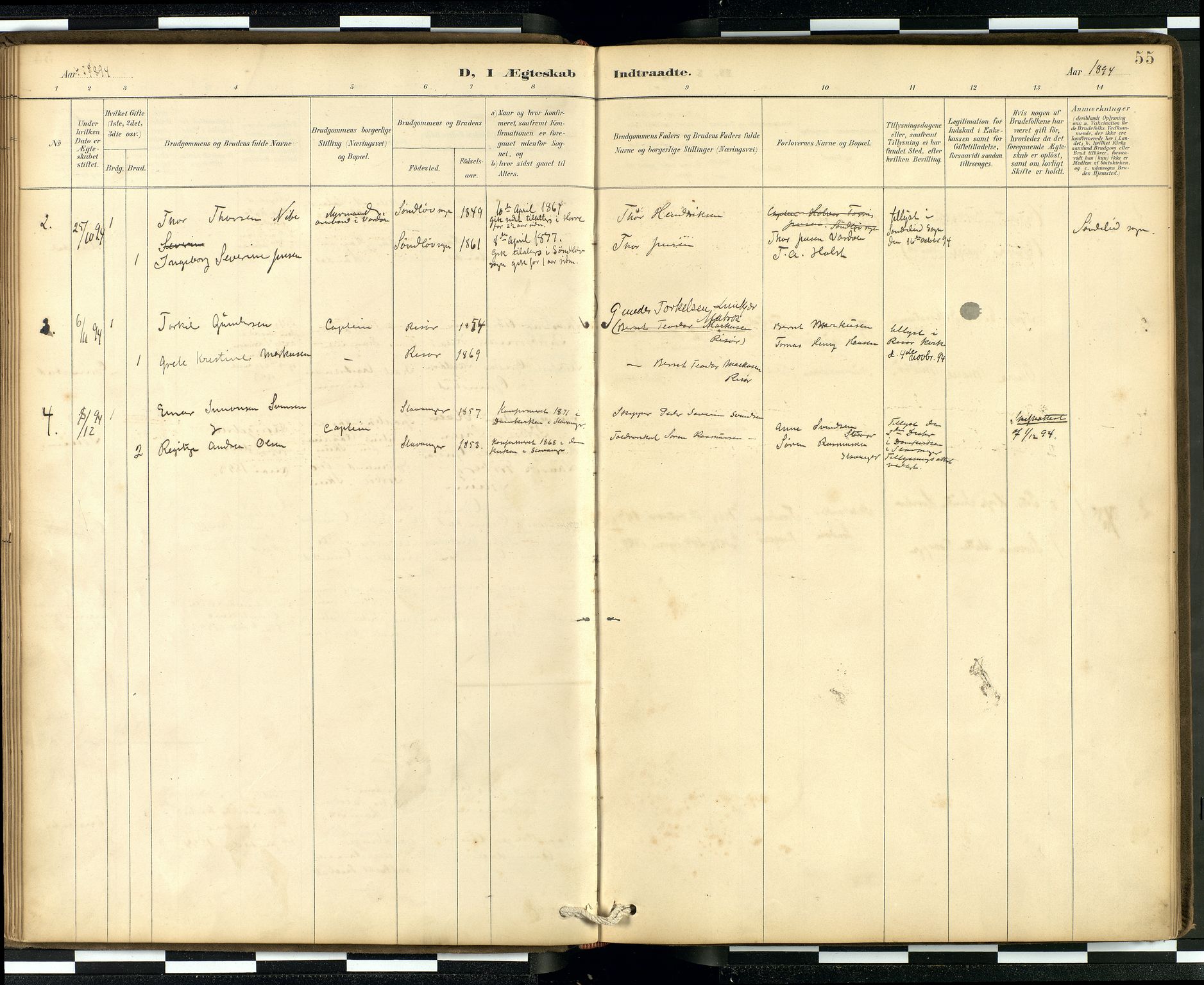 Den norske sjømannsmisjon i utlandet/London m/bistasjoner, AV/SAB-SAB/PA-0103/H/Ha/L0002: Parish register (official) no. A 2, 1887-1903, p. 54b-55a