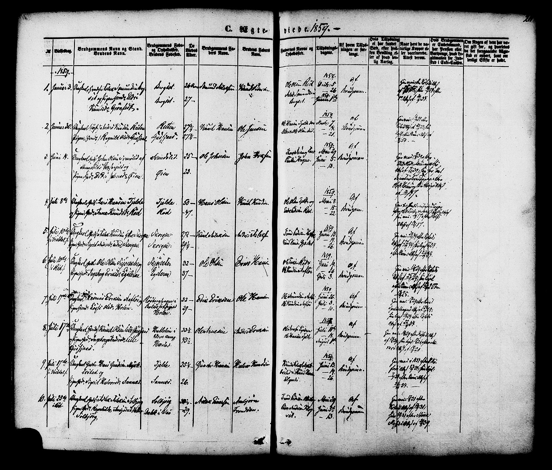 Ministerialprotokoller, klokkerbøker og fødselsregistre - Møre og Romsdal, AV/SAT-A-1454/551/L0625: Parish register (official) no. 551A05, 1846-1879, p. 211