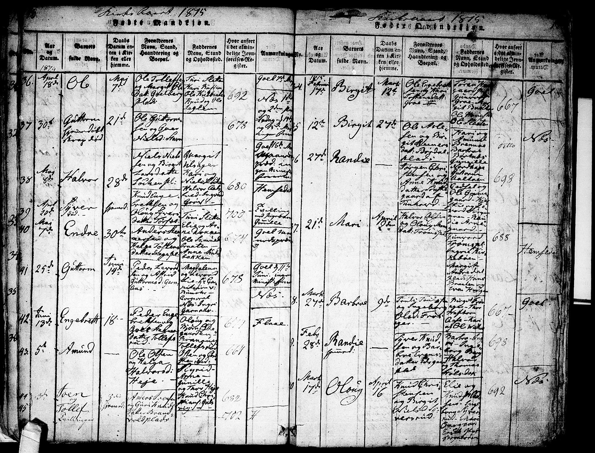 Nes kirkebøker, AV/SAKO-A-236/F/Fa/L0007: Parish register (official) no. 7, 1815-1823, p. 16-17