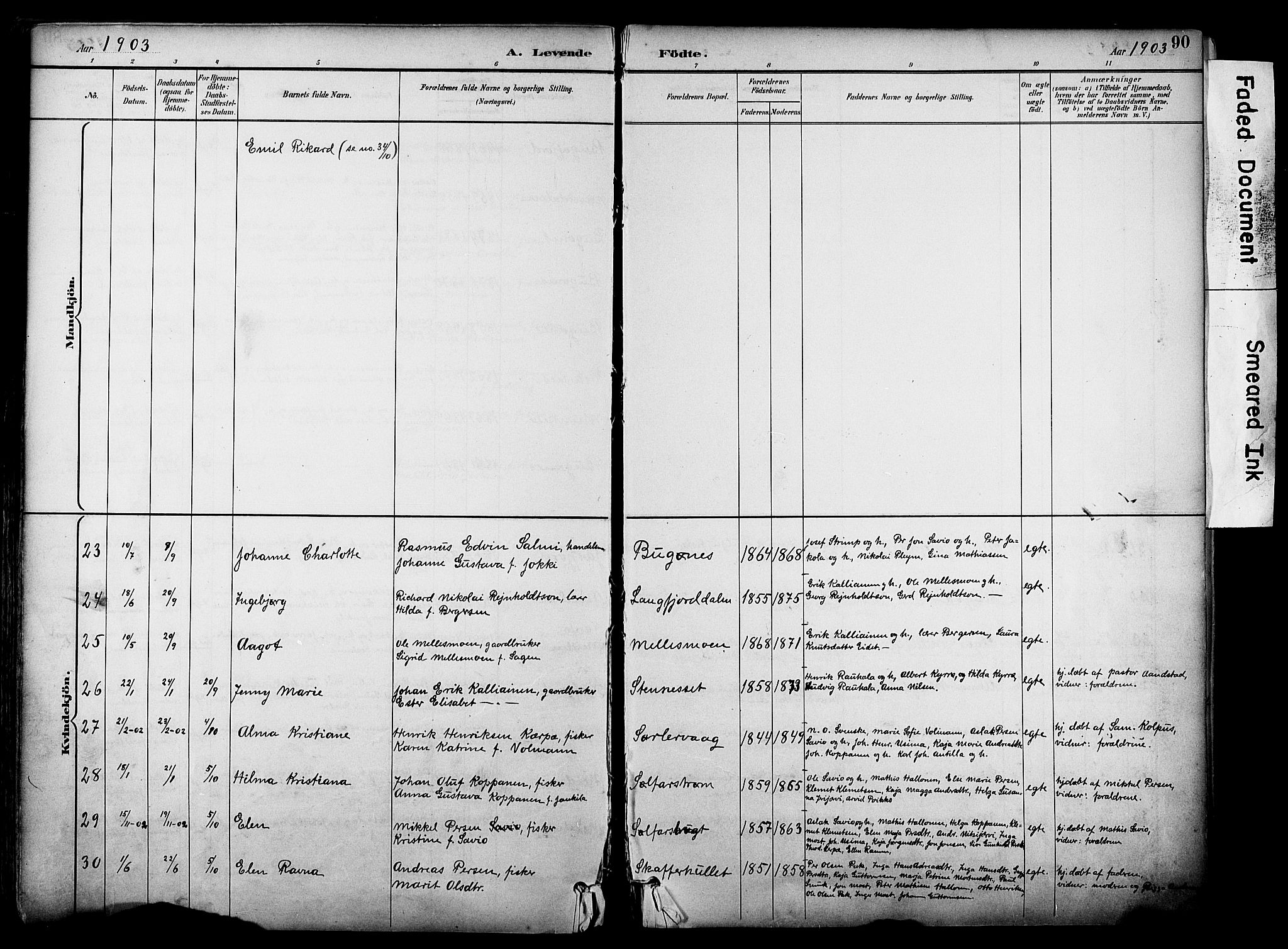 Sør-Varanger sokneprestkontor, SATØ/S-1331/H/Ha/L0004kirke: Parish register (official) no. 4, 1891-1908, p. 90