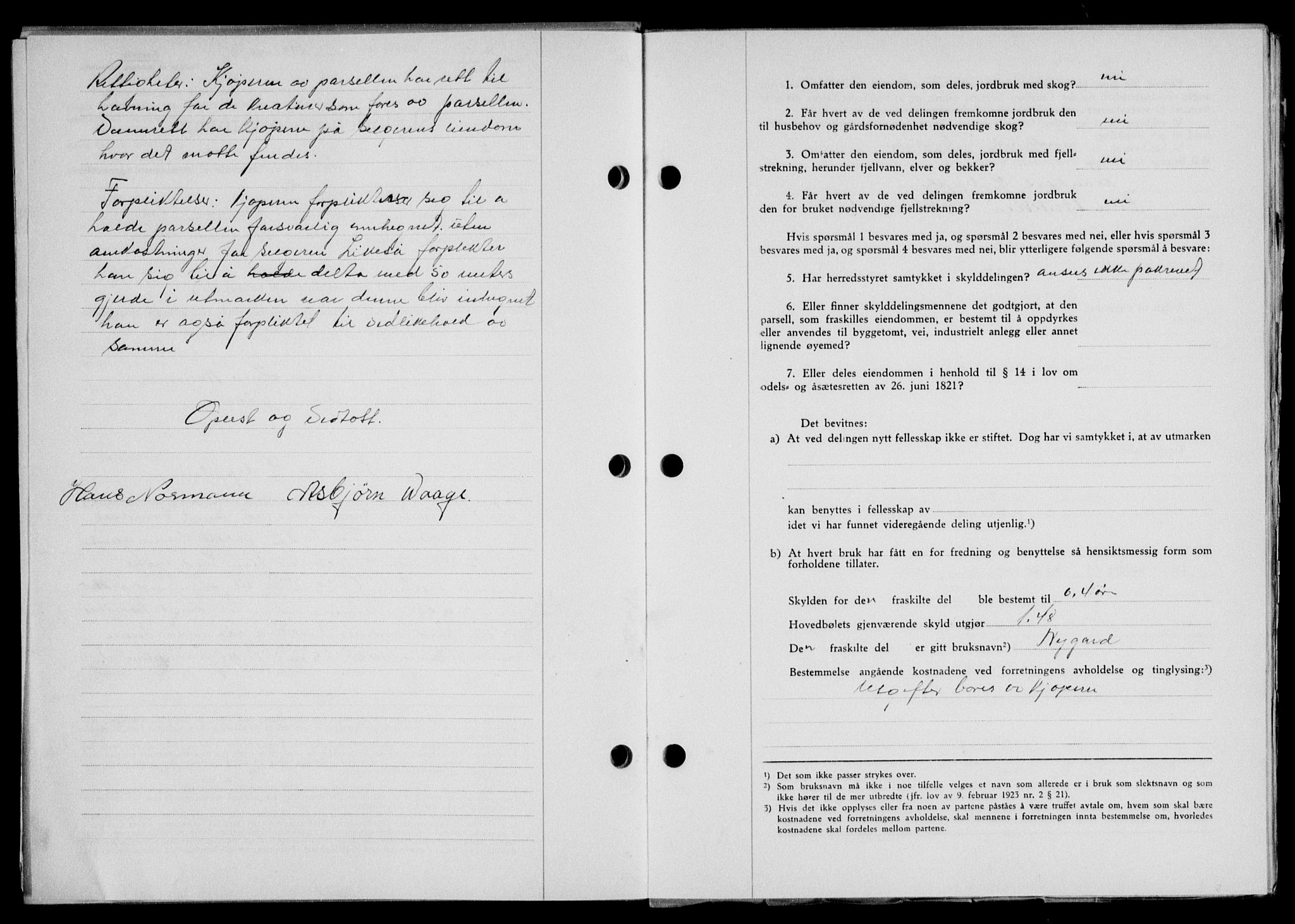 Lofoten sorenskriveri, SAT/A-0017/1/2/2C/L0014a: Mortgage book no. 14a, 1946-1946, Diary no: : 883/1946