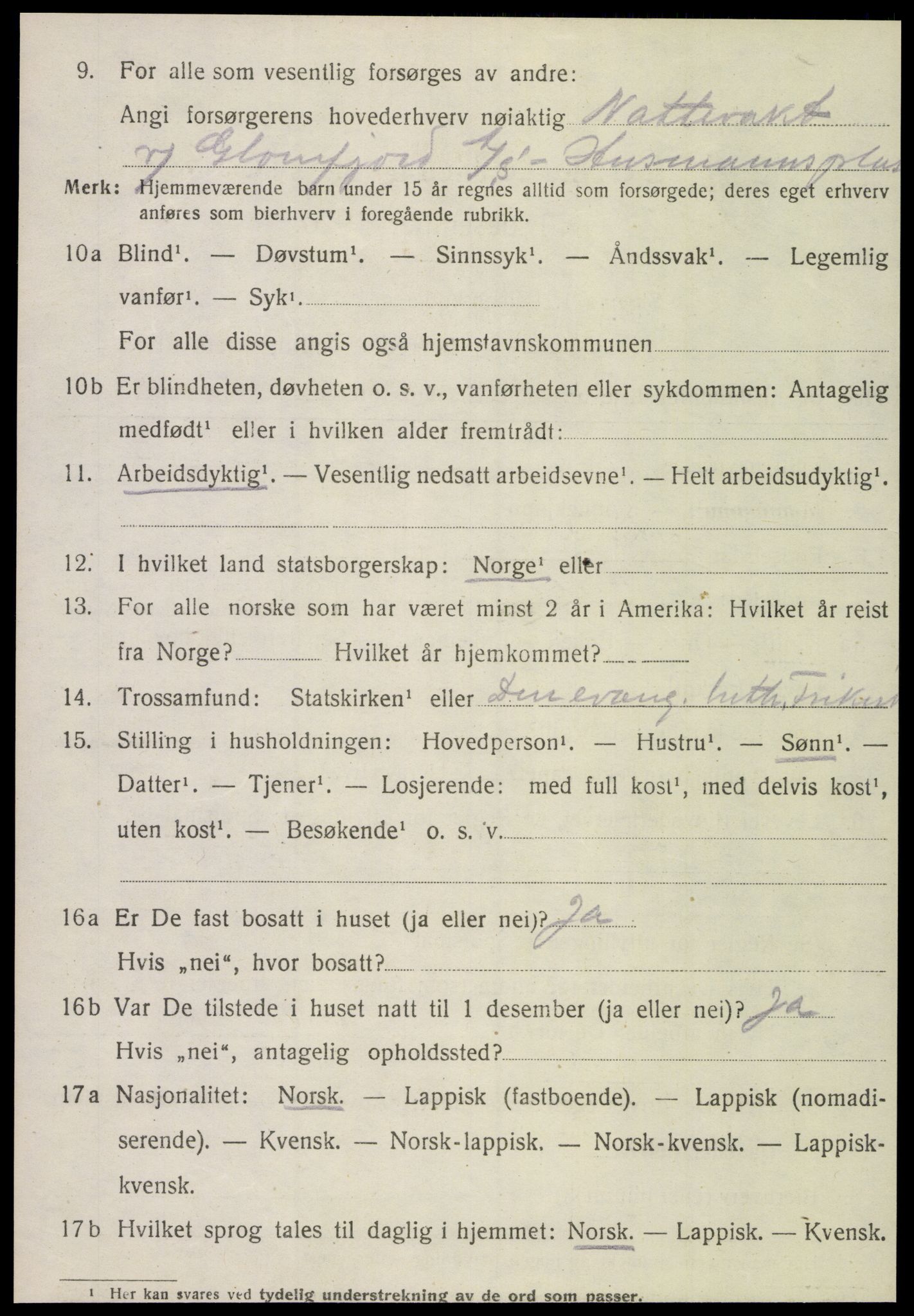 SAT, 1920 census for Meløy, 1920, p. 8702