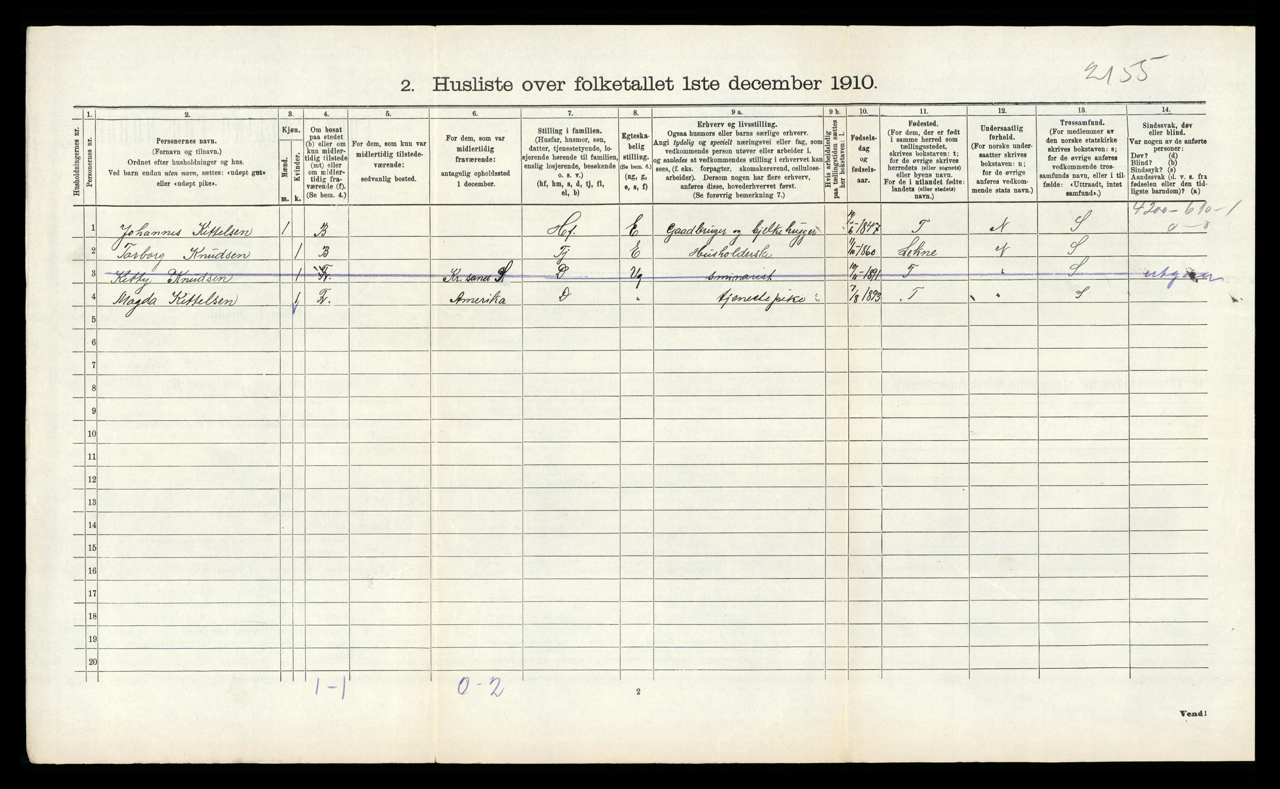 RA, 1910 census for Øyestad, 1910, p. 821