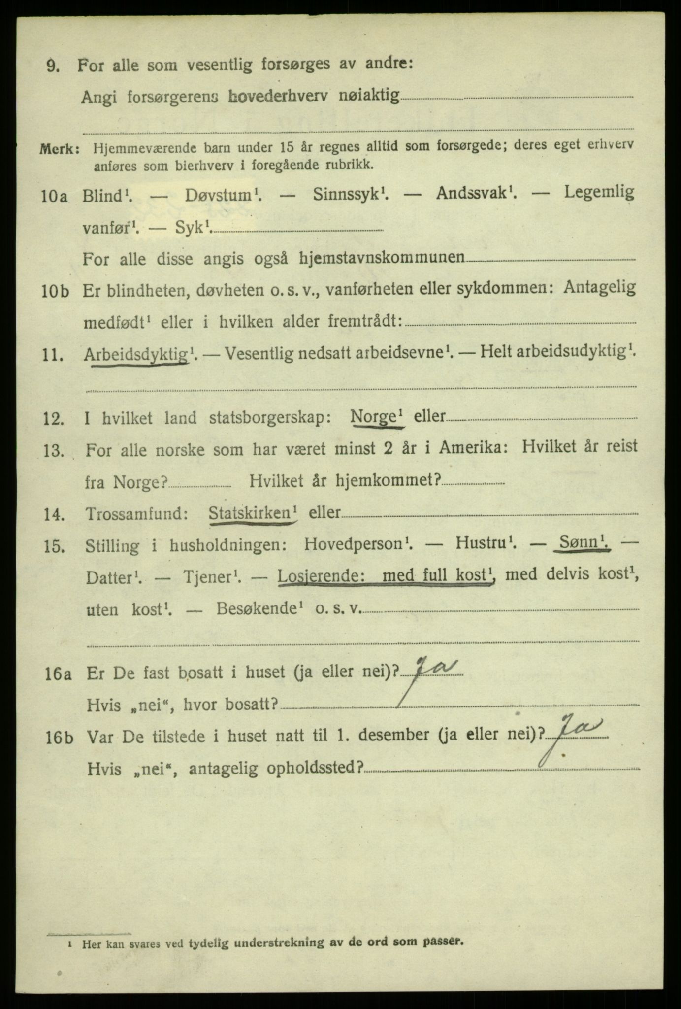 SAB, 1920 census for Alversund, 1920, p. 5295