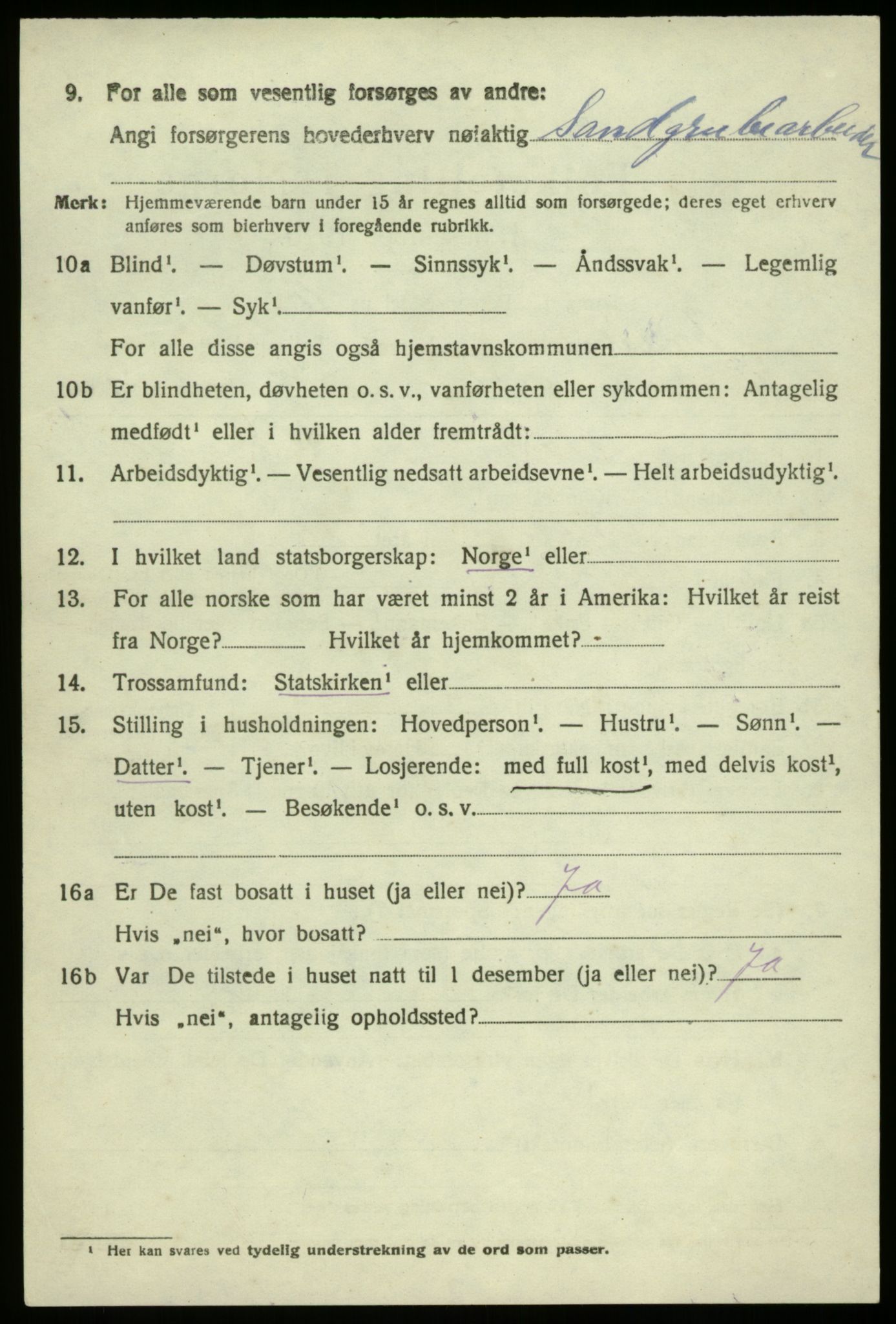 SAB, 1920 census for Modalen, 1920, p. 523