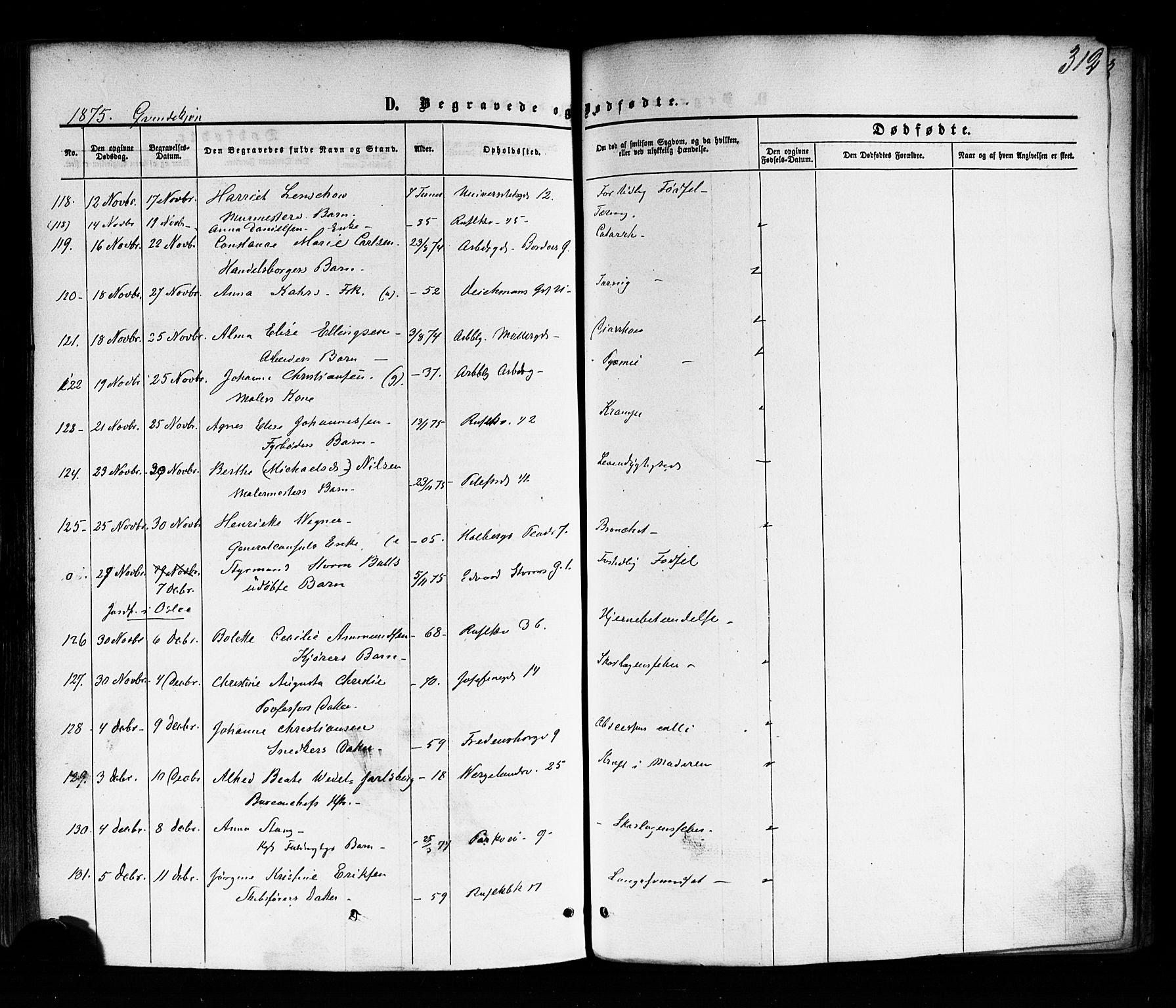 Trefoldighet prestekontor Kirkebøker, AV/SAO-A-10882/F/Fd/L0001: Parish register (official) no. IV 1, 1858-1877, p. 312