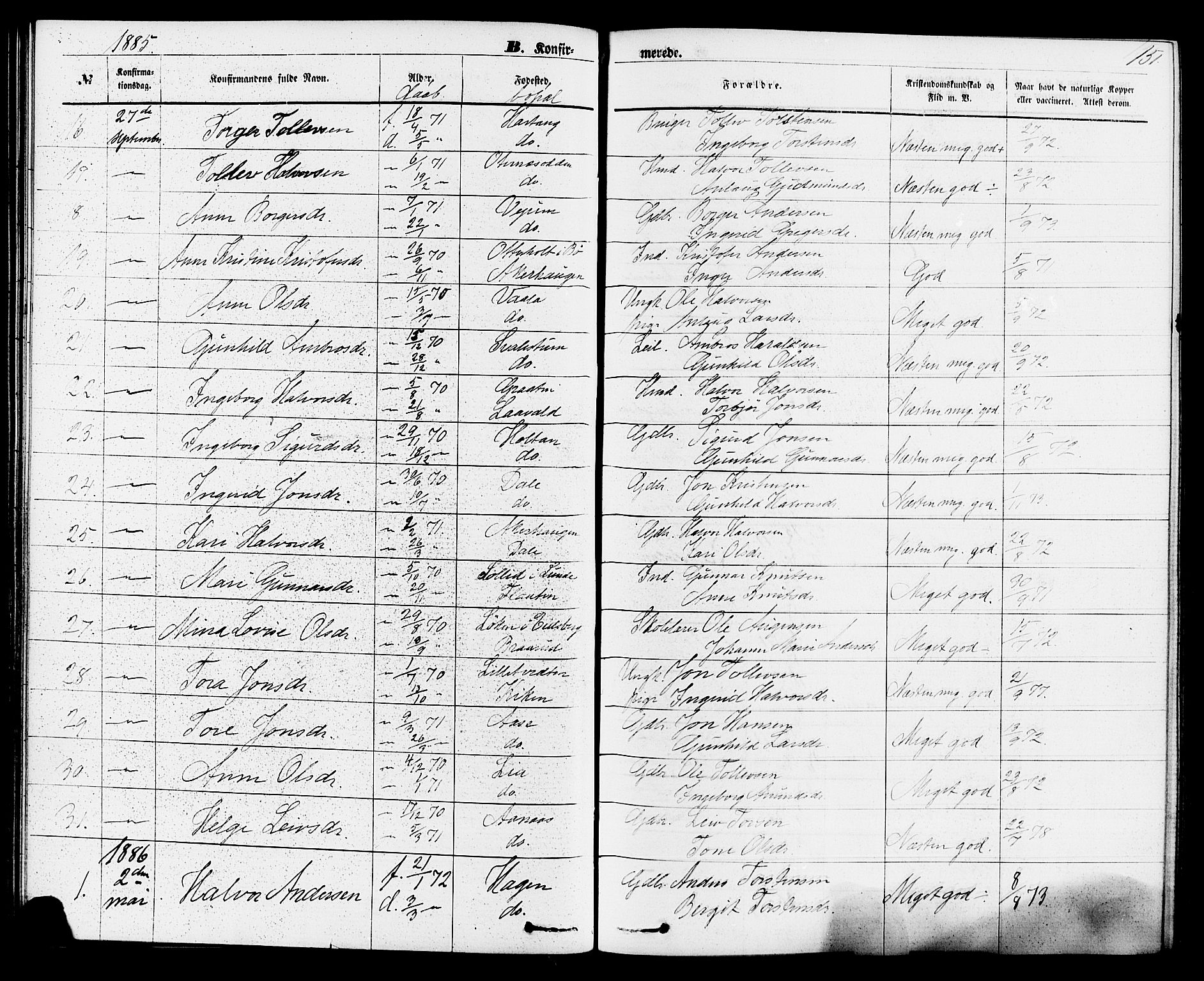 Sauherad kirkebøker, SAKO/A-298/F/Fa/L0008: Parish register (official) no. I 8, 1873-1886, p. 151