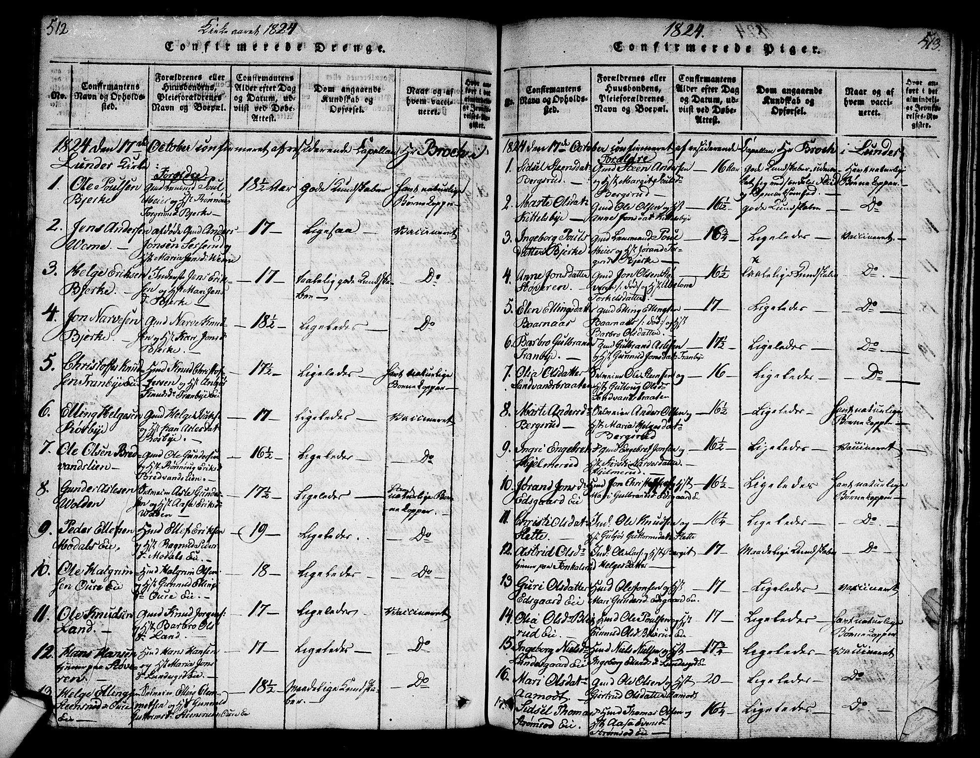 Norderhov kirkebøker, SAKO/A-237/G/Ga/L0003: Parish register (copy) no. I 3 /2, 1814-1876, p. 512-513