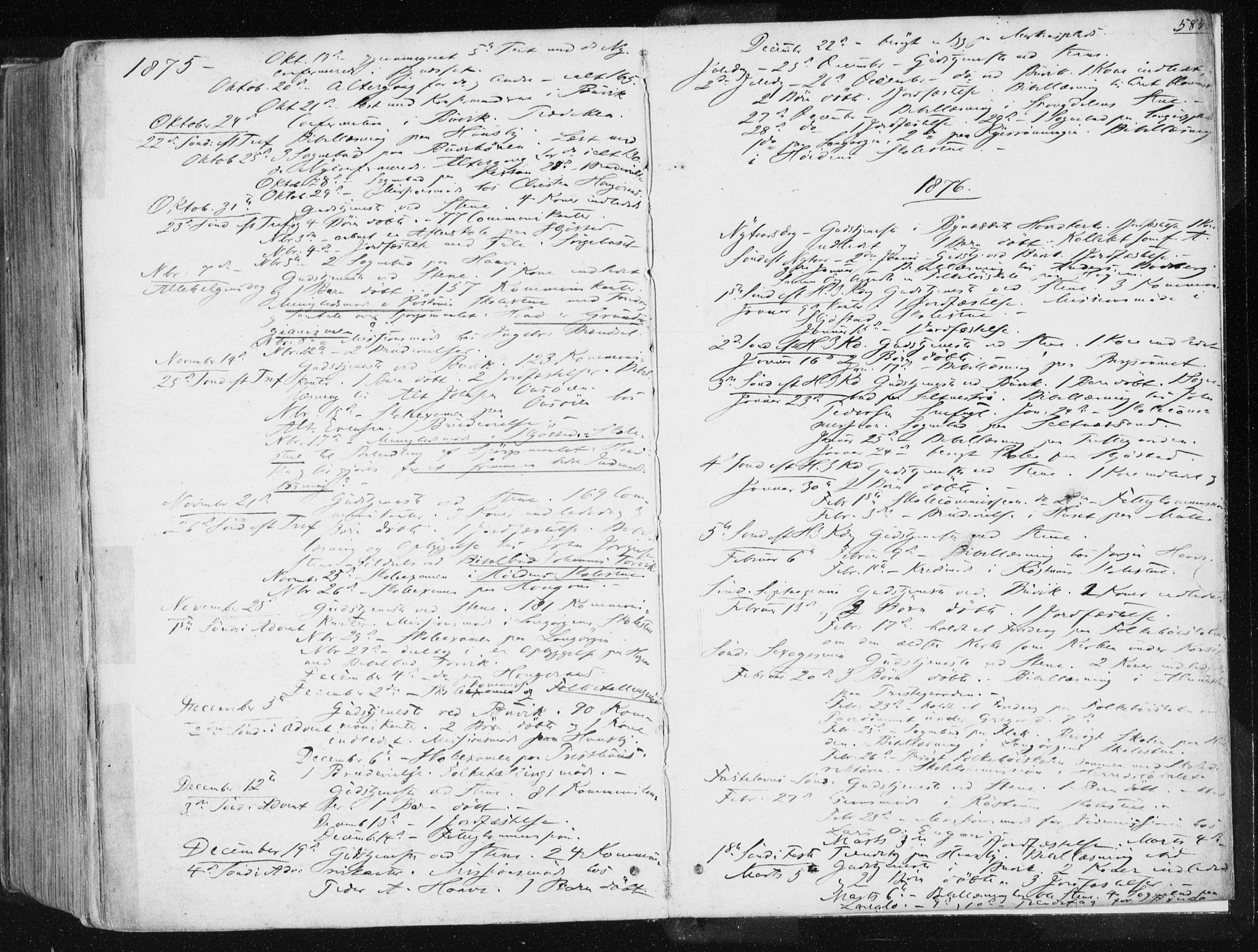 Ministerialprotokoller, klokkerbøker og fødselsregistre - Sør-Trøndelag, SAT/A-1456/612/L0377: Parish register (official) no. 612A09, 1859-1877, p. 584