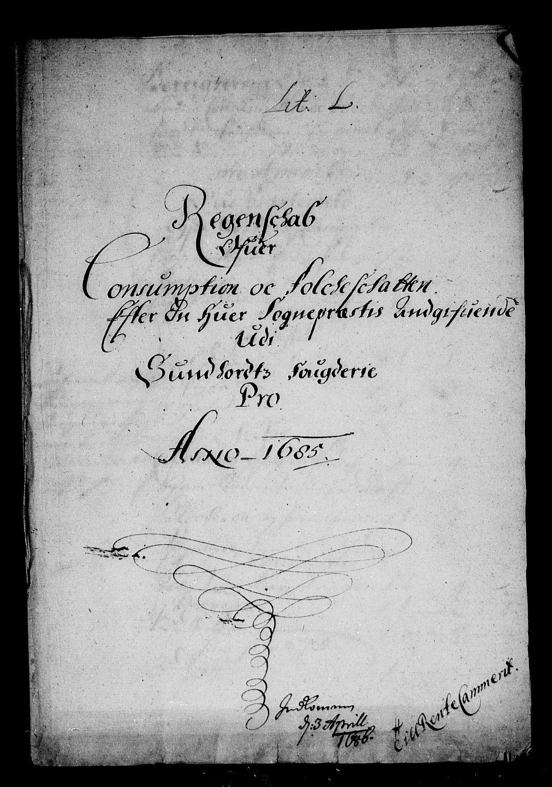 Rentekammeret inntil 1814, Reviderte regnskaper, Stiftamtstueregnskaper, Bergen stiftamt, AV/RA-EA-6043/R/Rc/L0077: Bergen stiftamt, 1685