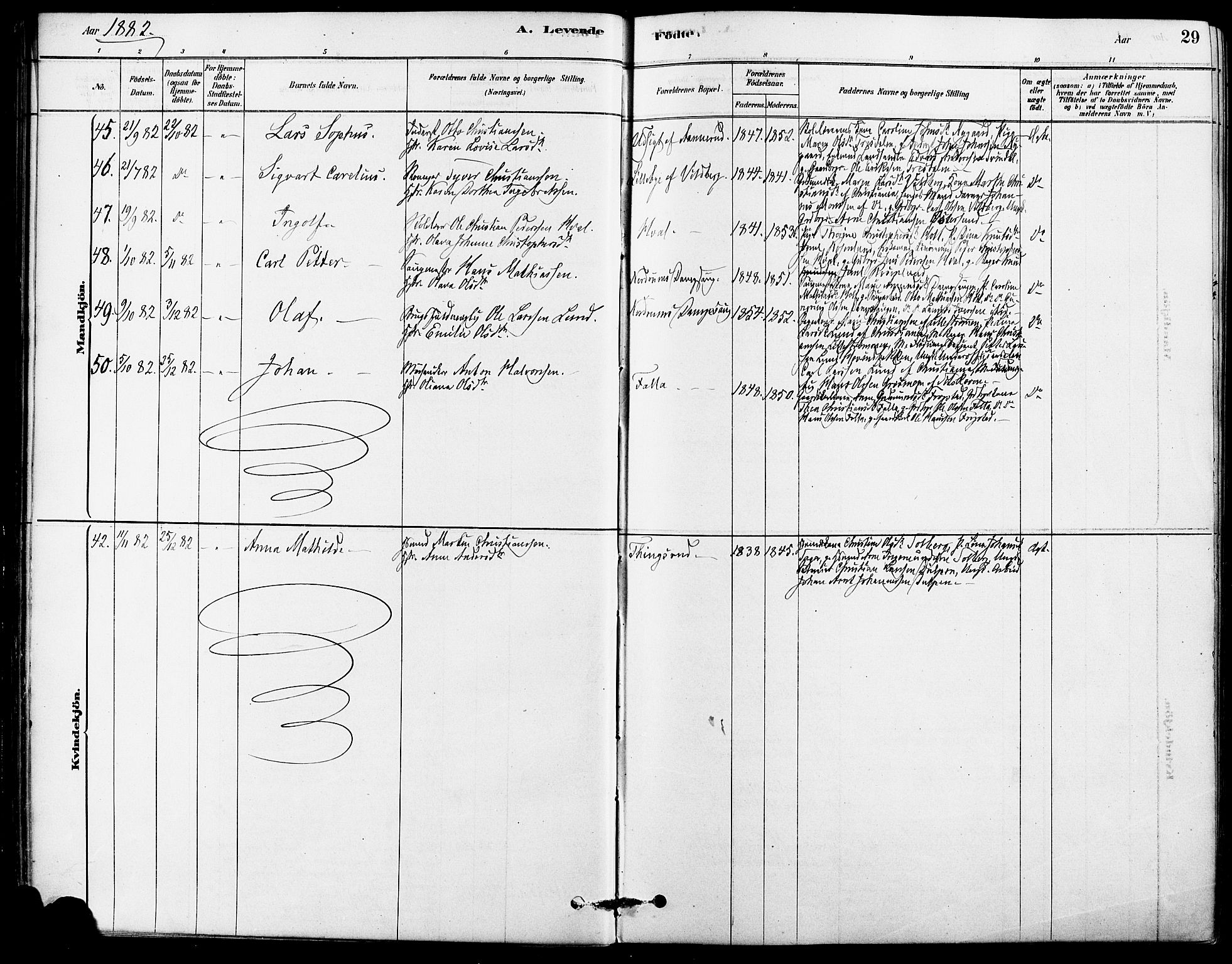 Fet prestekontor Kirkebøker, AV/SAO-A-10370a/F/Fa/L0014: Parish register (official) no. I 14, 1878-1891, p. 29