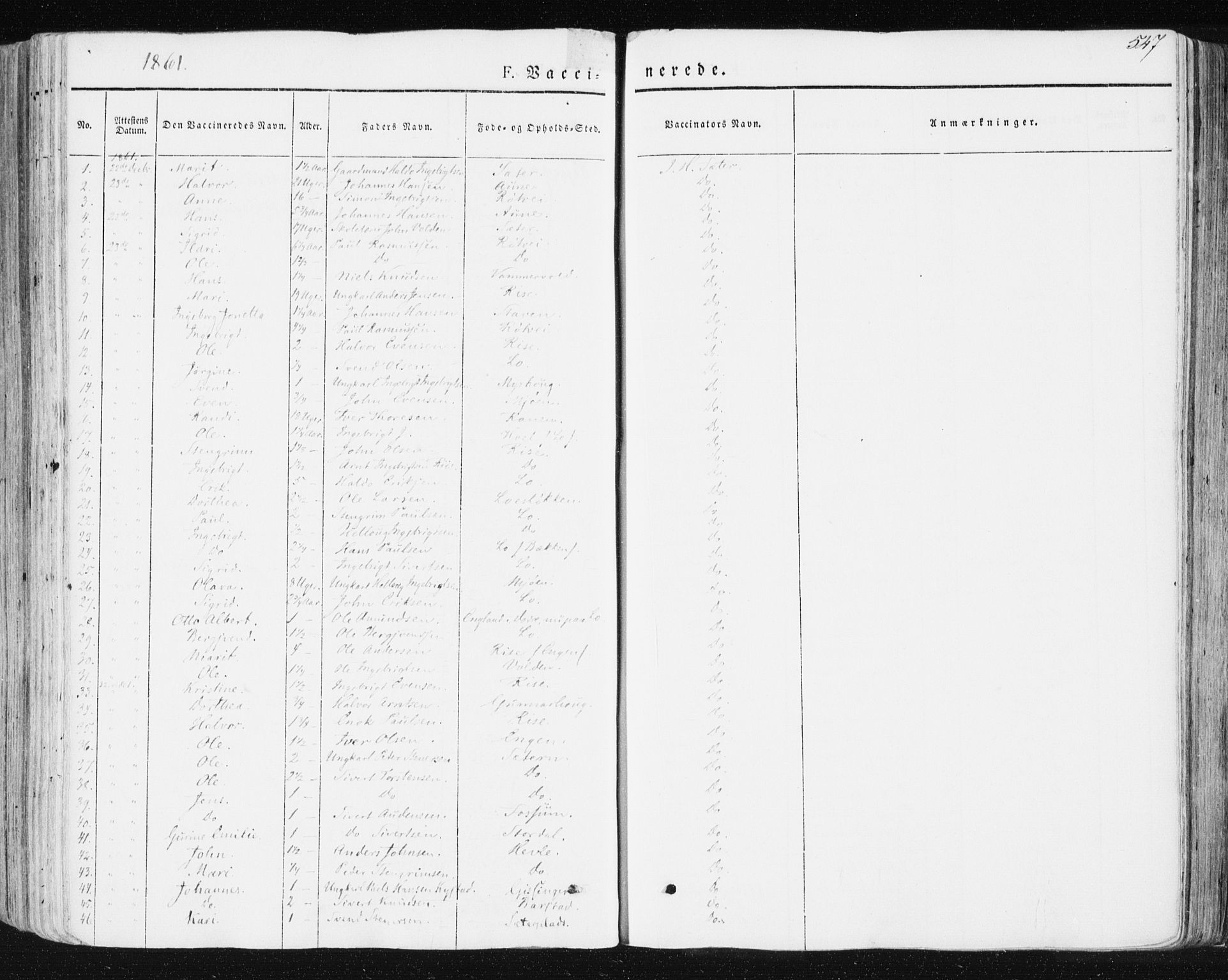 Ministerialprotokoller, klokkerbøker og fødselsregistre - Sør-Trøndelag, SAT/A-1456/678/L0899: Parish register (official) no. 678A08, 1848-1872, p. 547