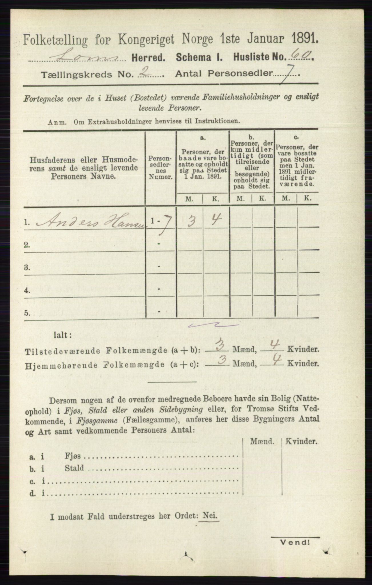 RA, 1891 census for 0514 Lom, 1891, p. 778