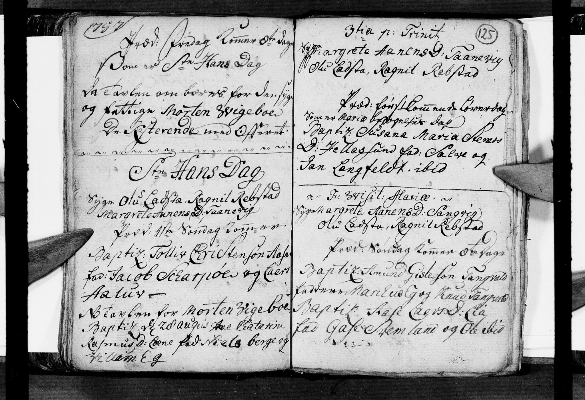 Søgne sokneprestkontor, SAK/1111-0037/F/Fa/Fab/L0003: Parish register (official) no. A 3, 1751-1759, p. 125