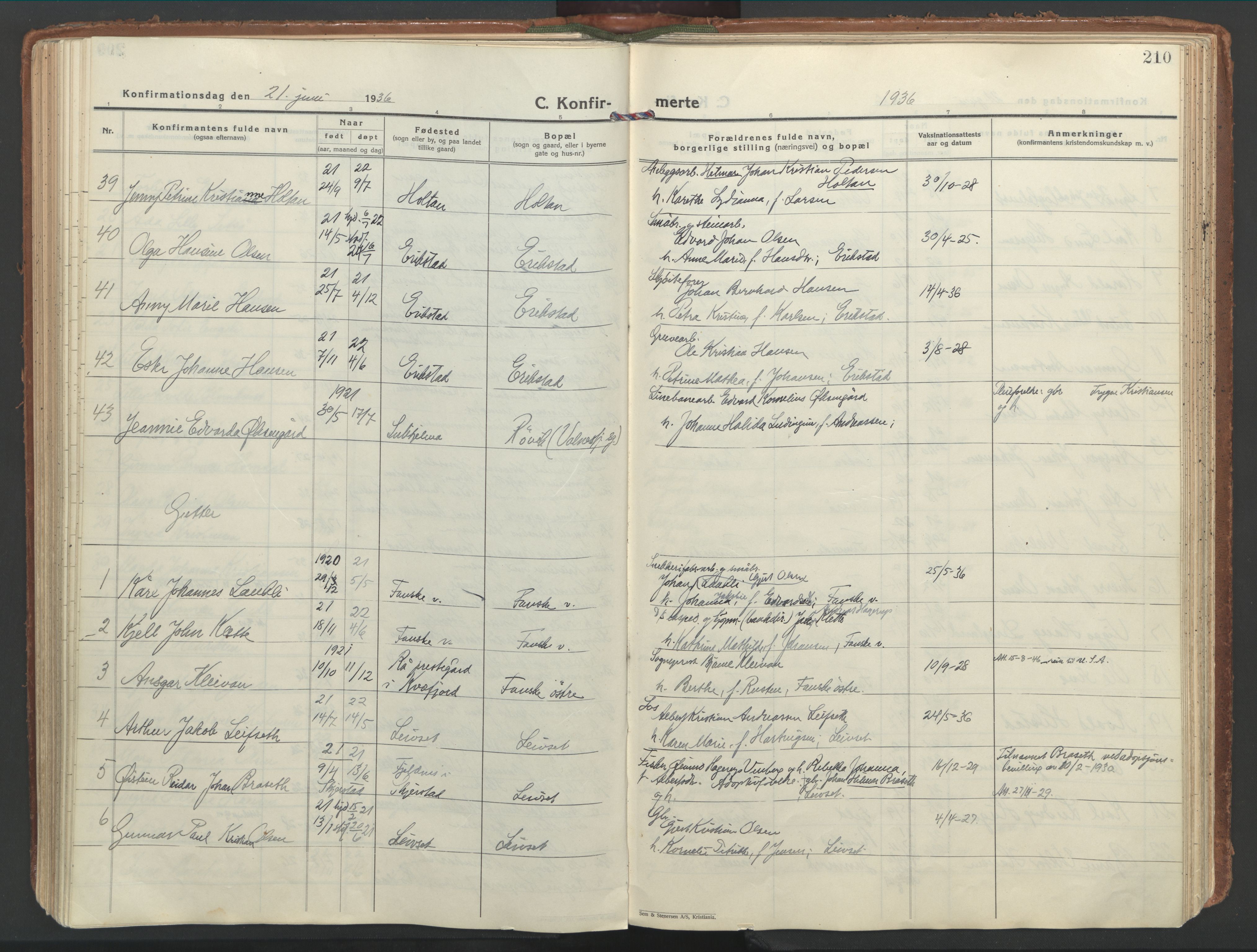 Ministerialprotokoller, klokkerbøker og fødselsregistre - Nordland, SAT/A-1459/849/L0699: Parish register (official) no. 849A10, 1924-1937, p. 210