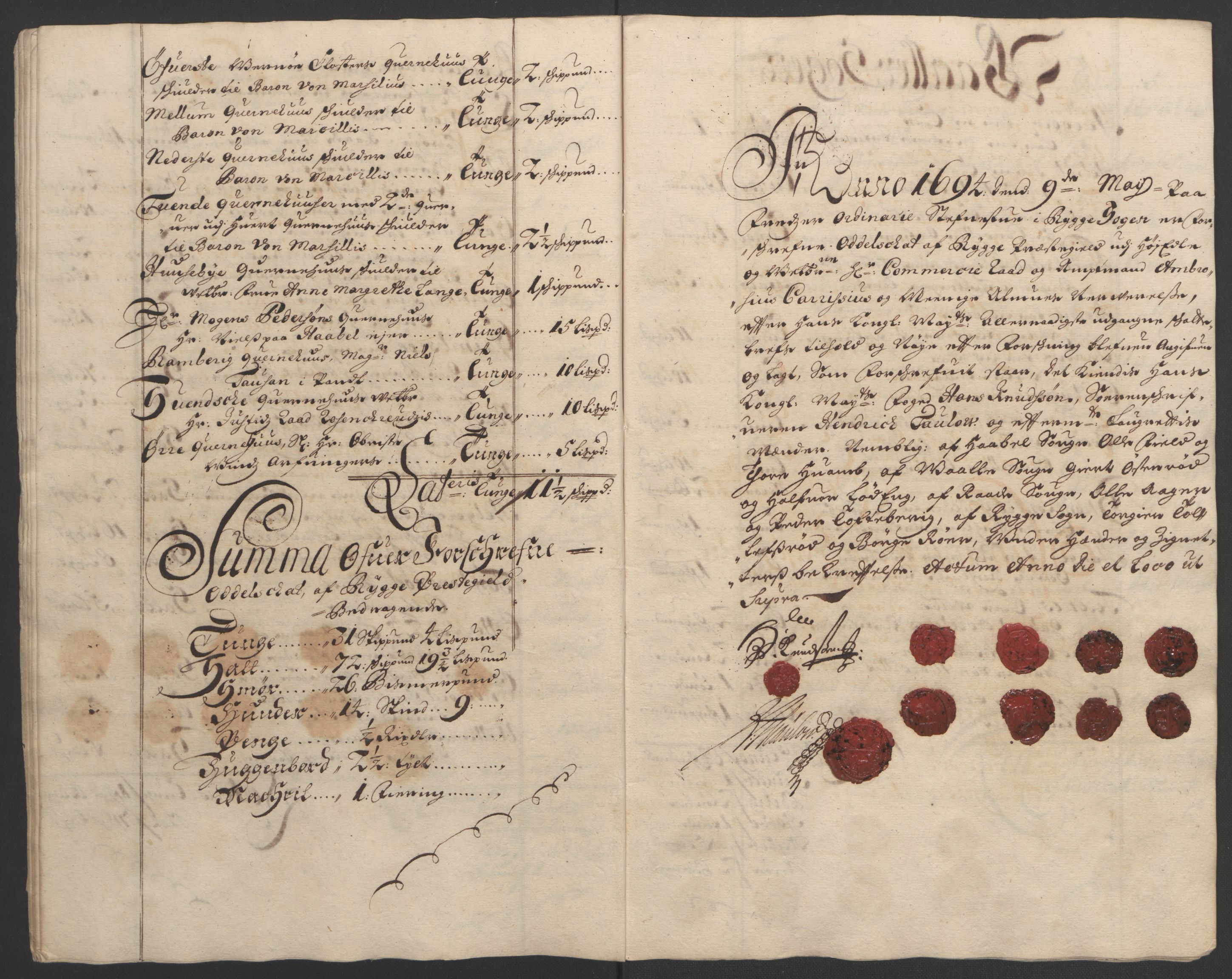 Rentekammeret inntil 1814, Reviderte regnskaper, Fogderegnskap, AV/RA-EA-4092/R03/L0121: Fogderegnskap Onsøy, Tune, Veme og Åbygge fogderi, 1694, p. 176