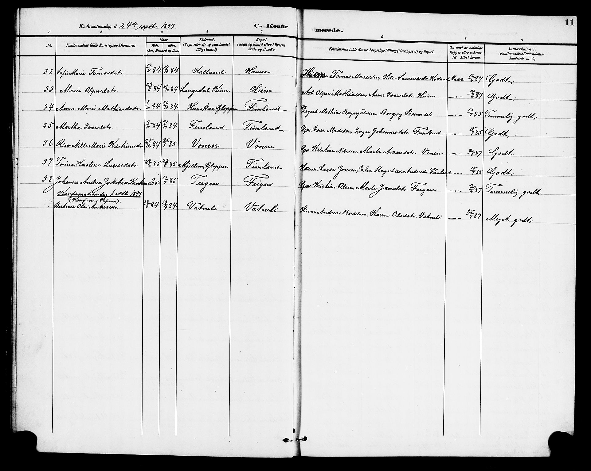 Førde sokneprestembete, SAB/A-79901/H/Hab/Habd/L0005: Parish register (copy) no. D 5, 1898-1911, p. 11