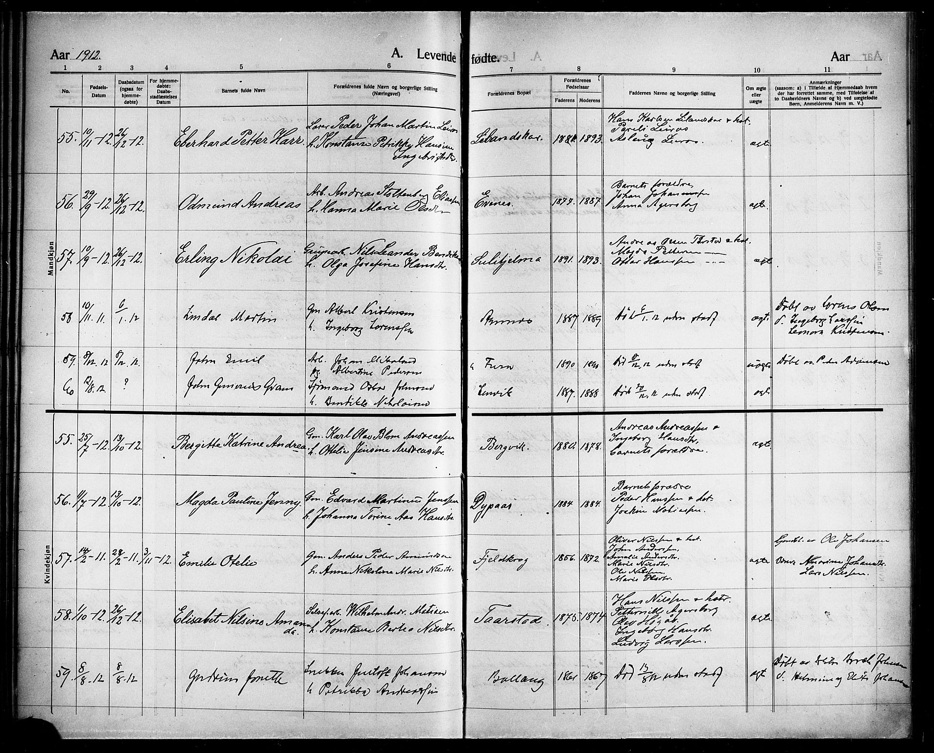 Ministerialprotokoller, klokkerbøker og fødselsregistre - Nordland, AV/SAT-A-1459/863/L0916: Parish register (copy) no. 863C06, 1907-1921