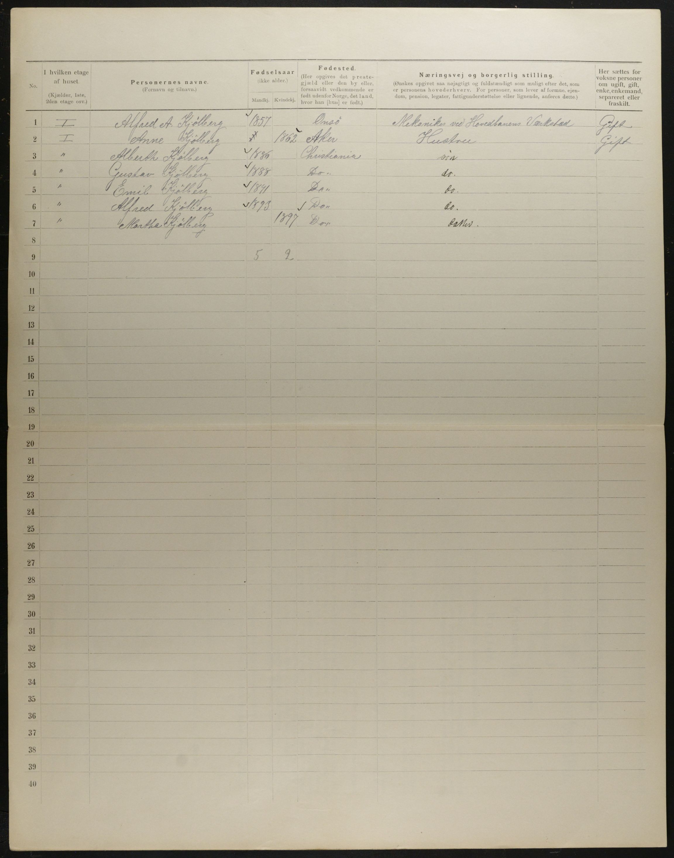 OBA, Municipal Census 1901 for Kristiania, 1901, p. 3704