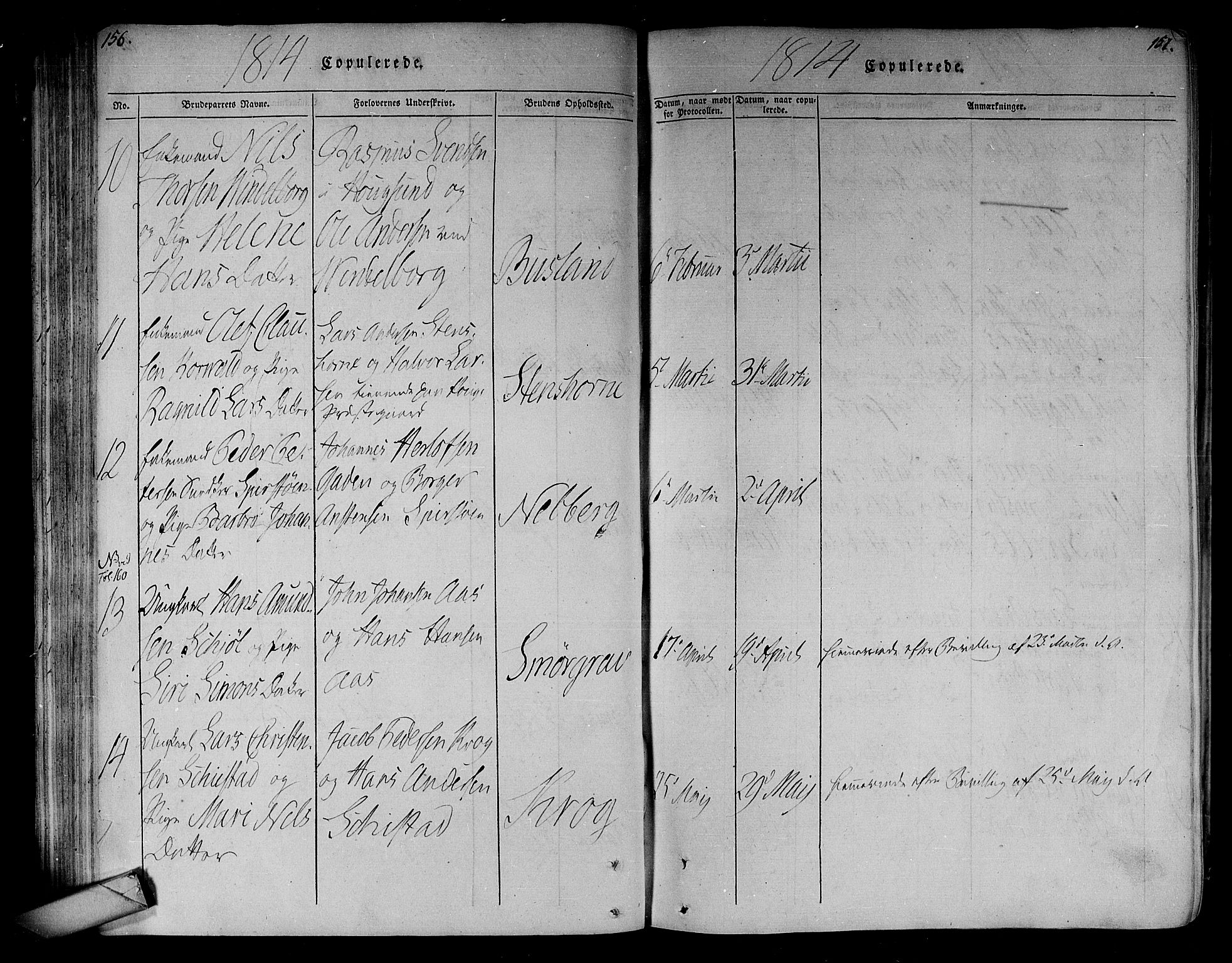 Eiker kirkebøker, AV/SAKO-A-4/F/Fa/L0010: Parish register (official) no. I 10, 1806-1815, p. 156-157