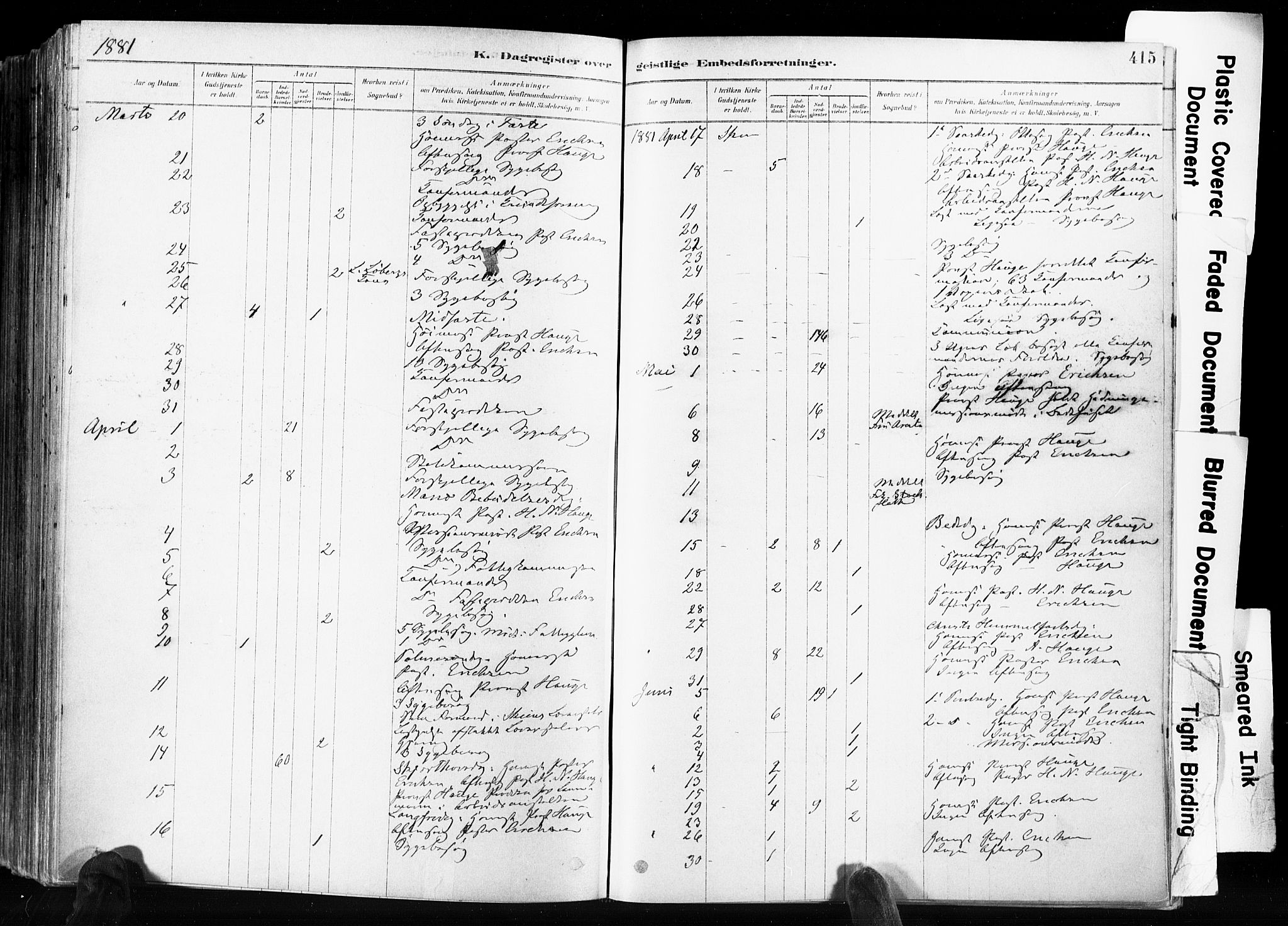 Skien kirkebøker, SAKO/A-302/F/Fa/L0009: Parish register (official) no. 9, 1878-1890, p. 415