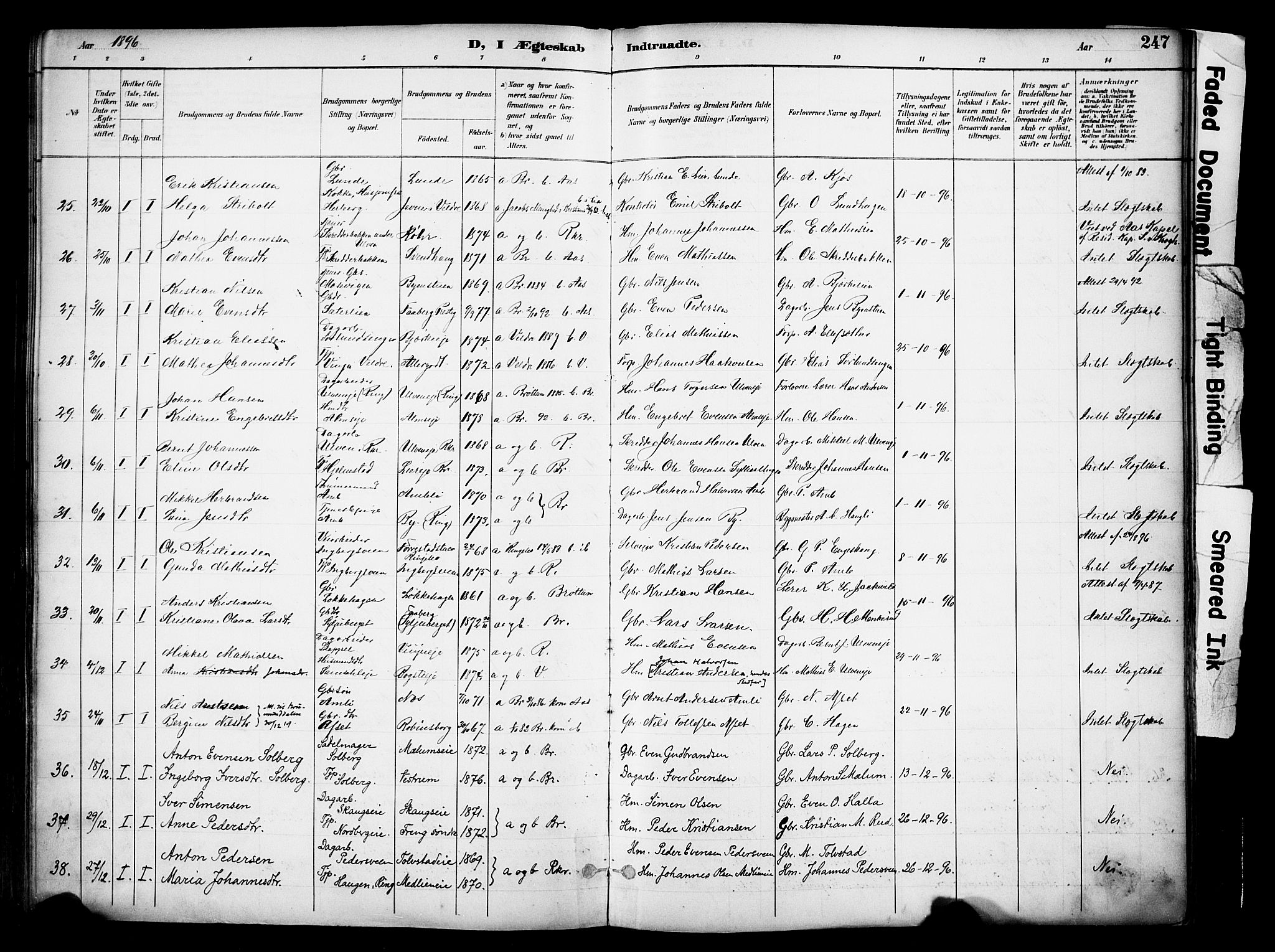 Ringsaker prestekontor, AV/SAH-PREST-014/K/Ka/L0017: Parish register (official) no. 17, 1891-1902, p. 247