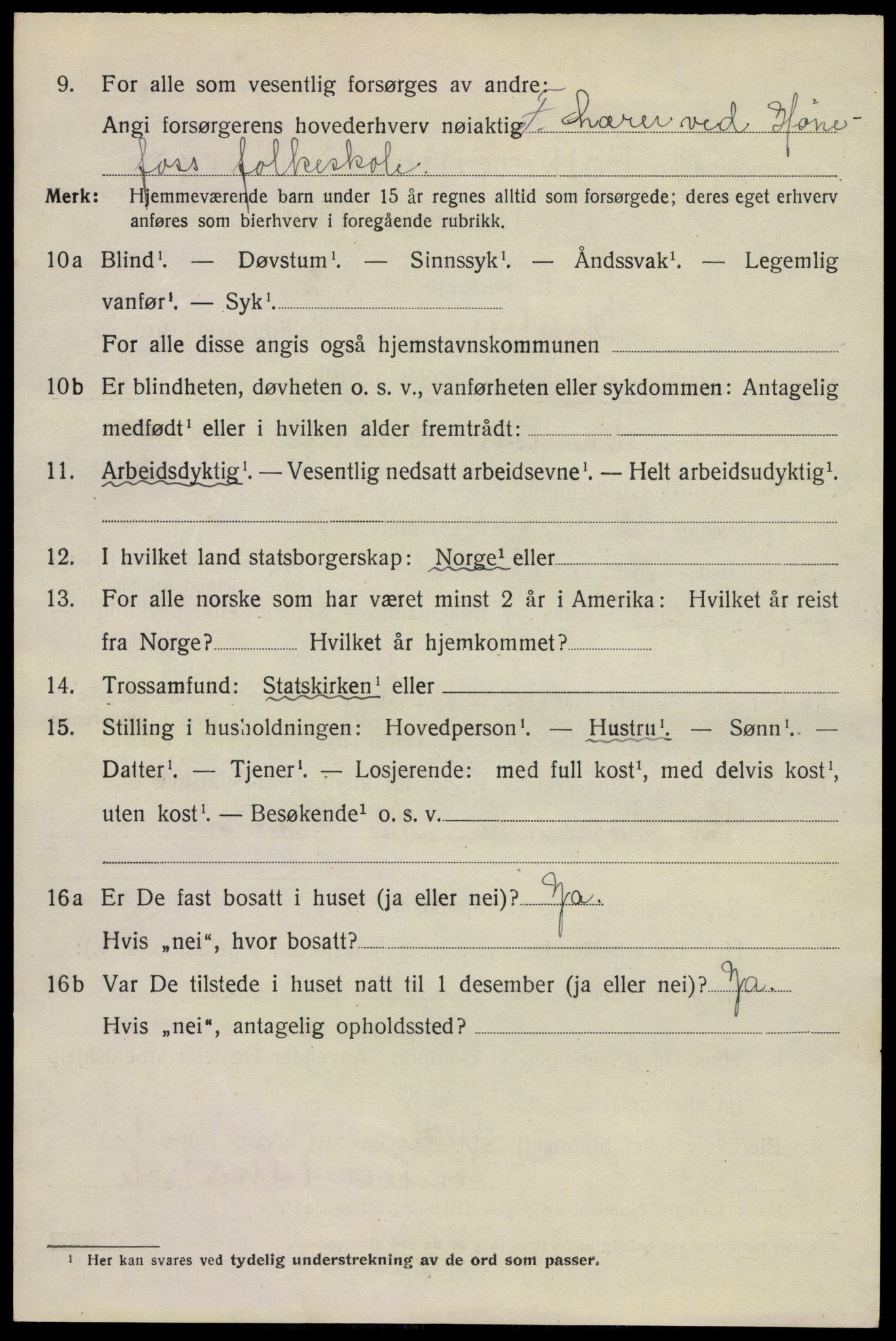 SAKO, 1920 census for Hønefoss, 1920, p. 6969