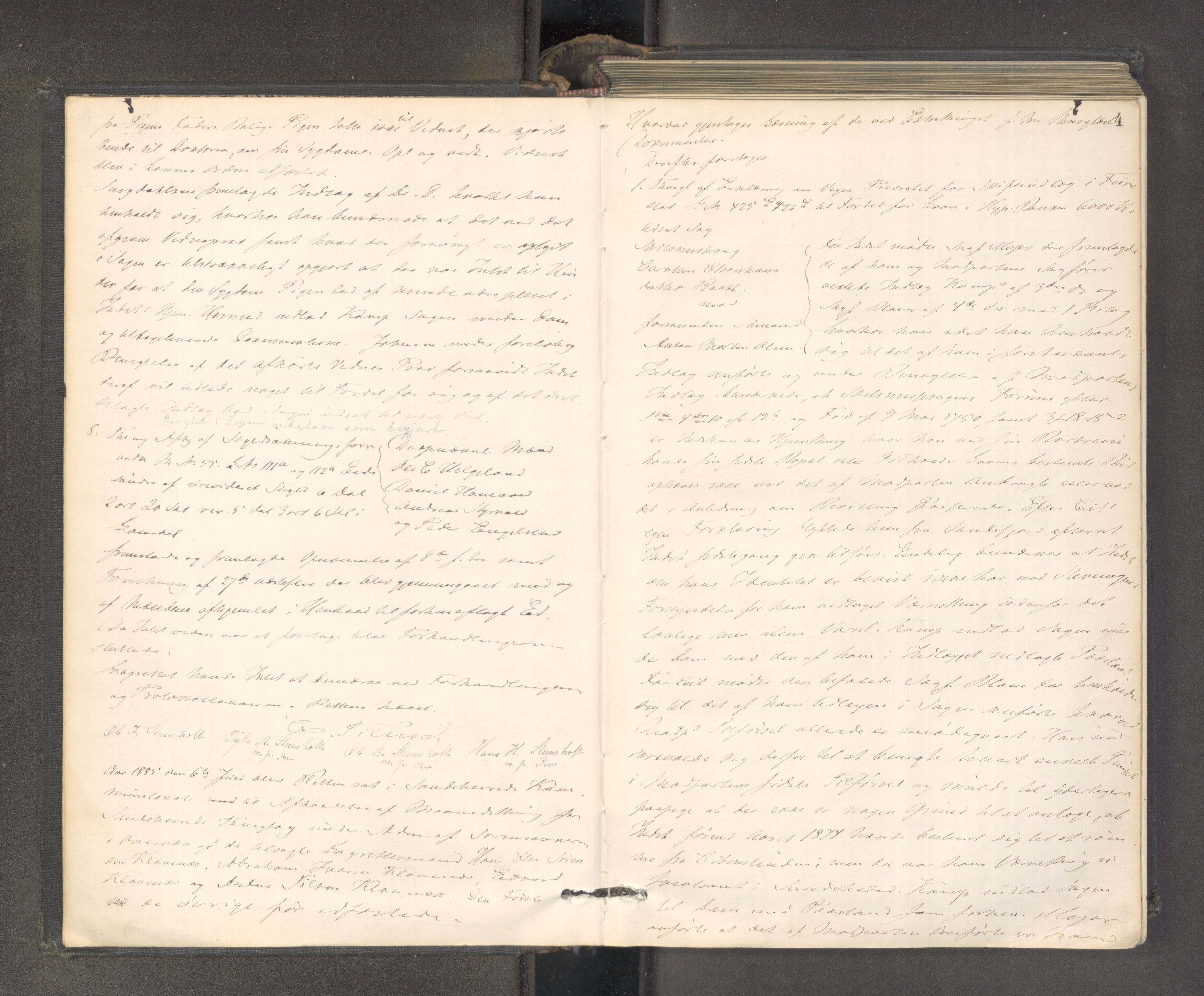 Larvik sorenskriveri, AV/SAKO-A-83/F/Fa/L0050: Tingbok, 1885-1888, p. 3b-4a