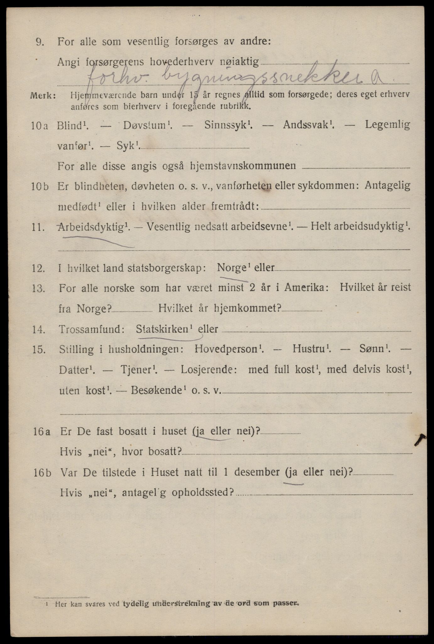 SAT, 1920 census for Trondheim, 1920, p. 54219