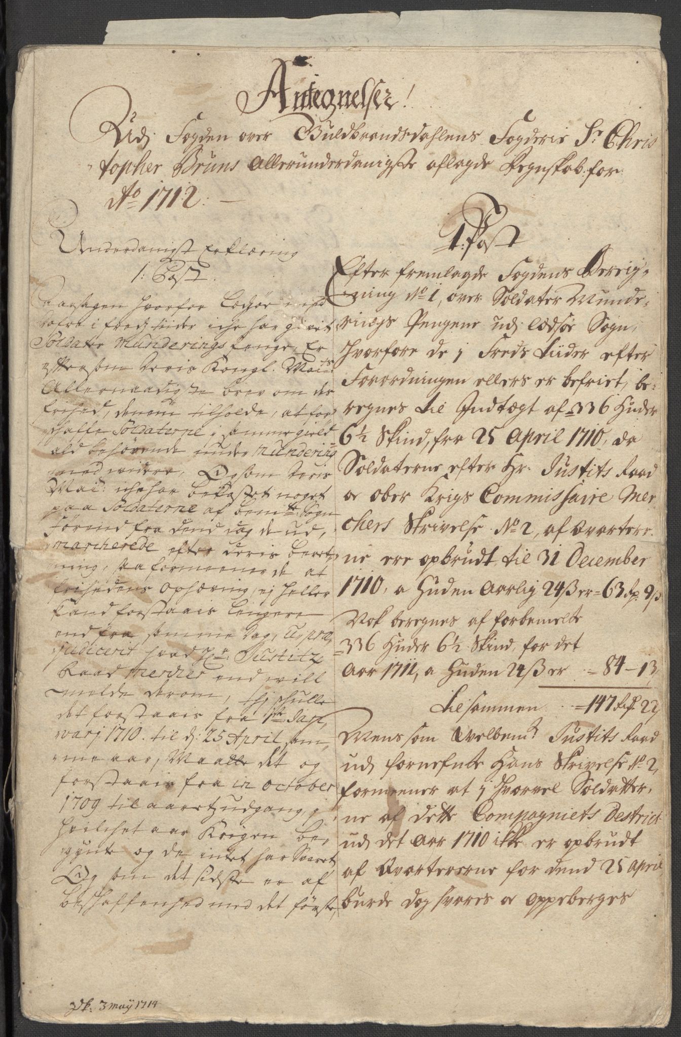 Rentekammeret inntil 1814, Reviderte regnskaper, Fogderegnskap, AV/RA-EA-4092/R17/L1181: Fogderegnskap Gudbrandsdal, 1712, p. 239