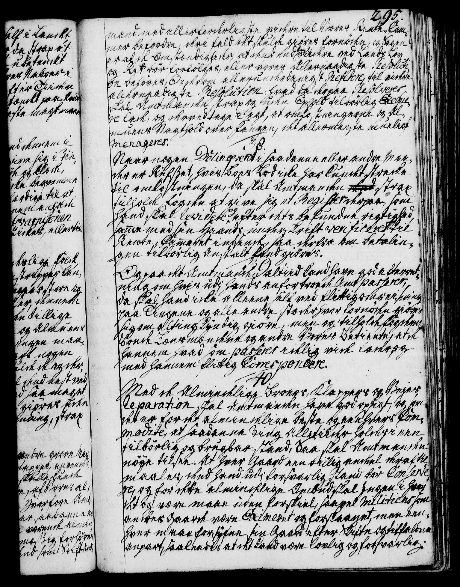 Rentekammeret, Kammerkanselliet, RA/EA-3111/G/Gg/Ggi/L0002: Norsk instruksjonsprotokoll med register (merket RK 53.35), 1729-1751, p. 295