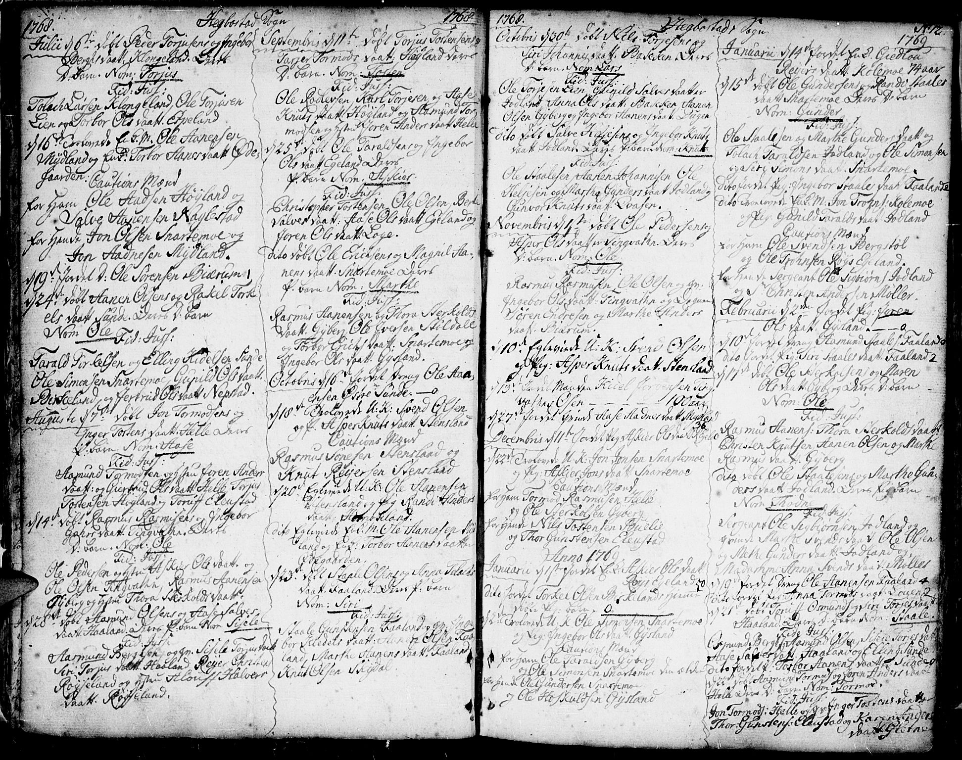 Hægebostad sokneprestkontor, SAK/1111-0024/F/Fa/Faa/L0001: Parish register (official) no. A 1 /1, 1760-1820, p. 12