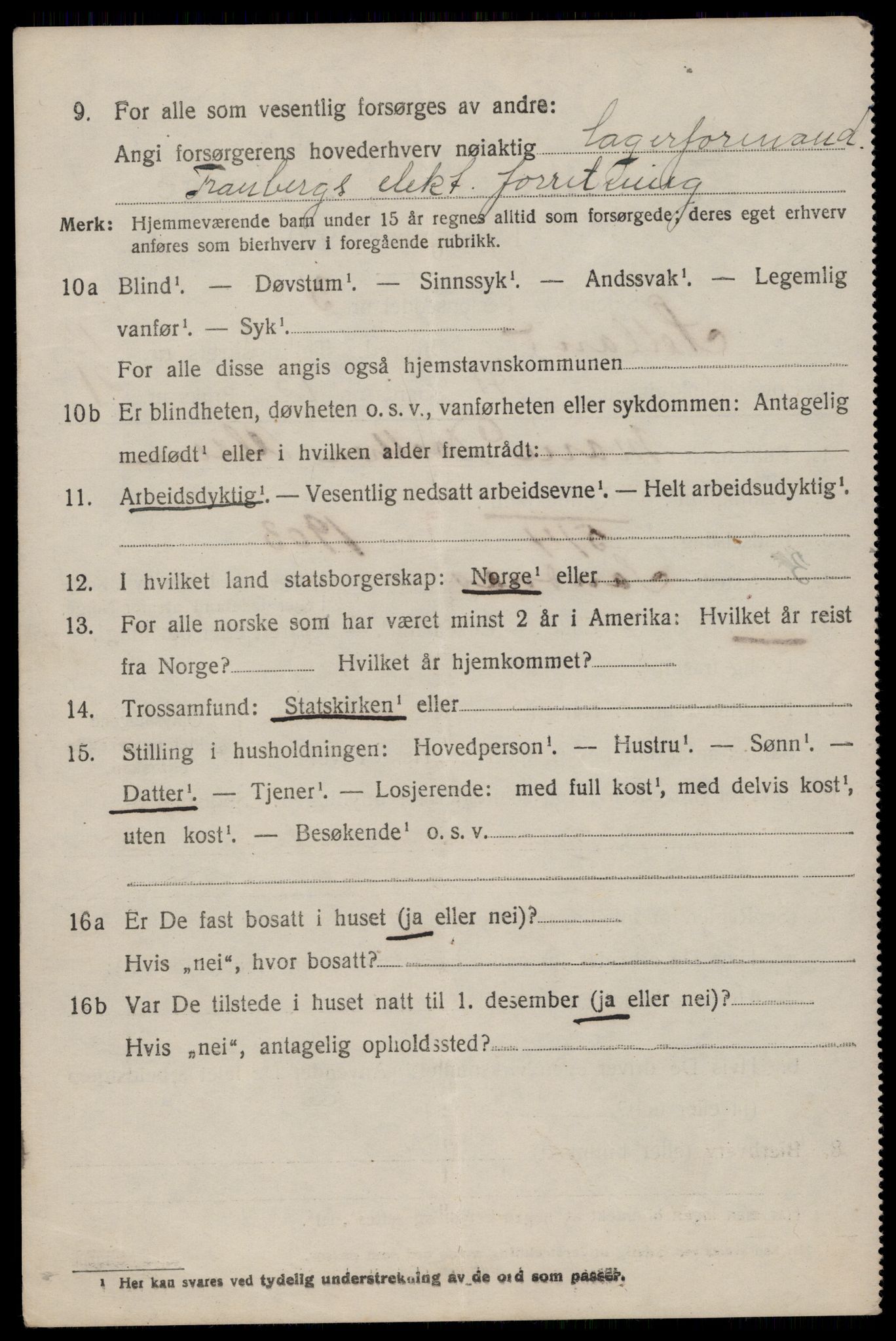 SAST, 1920 census for Hetland, 1920, p. 20884