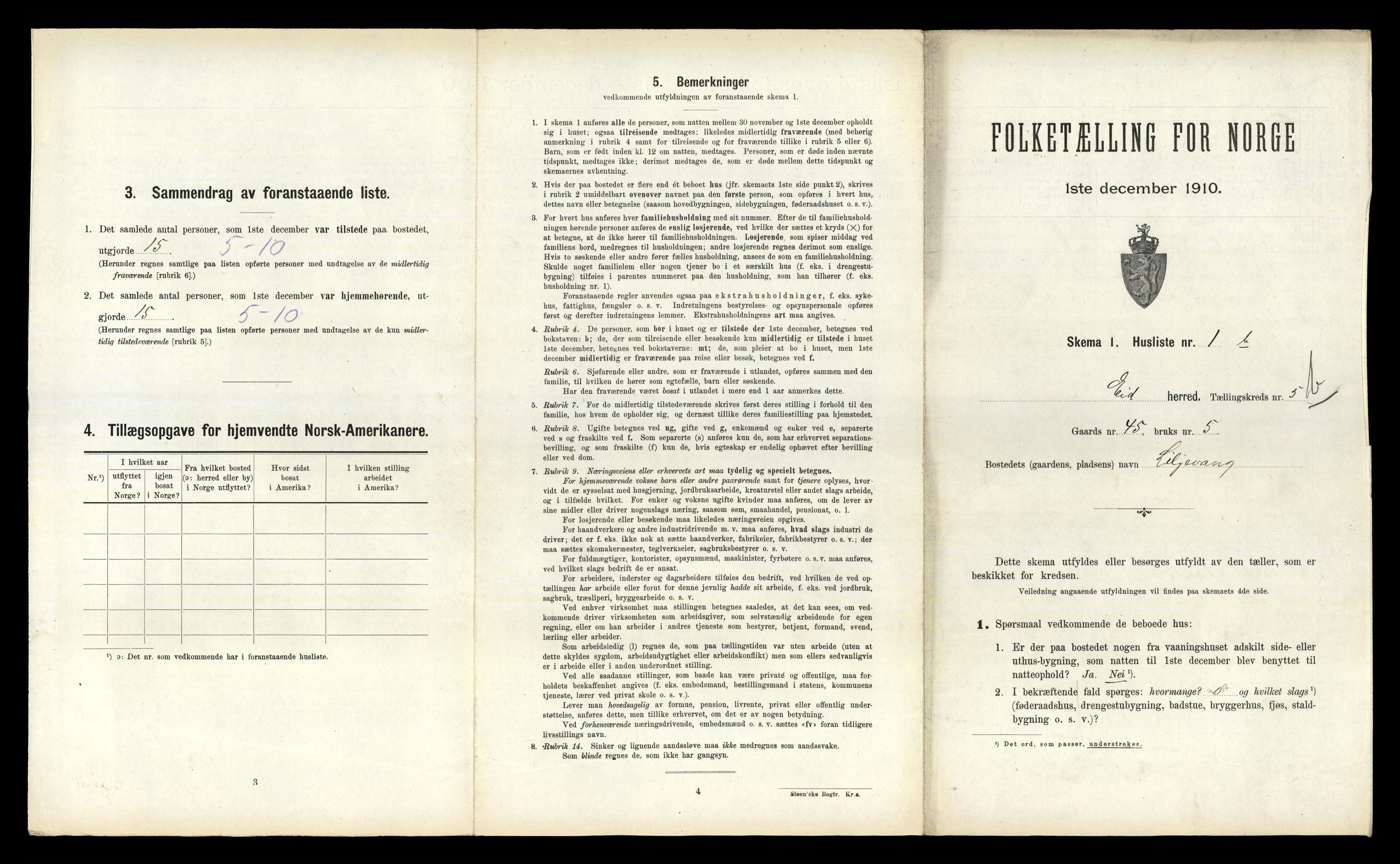 RA, 1910 census for Eid, 1910, p. 673