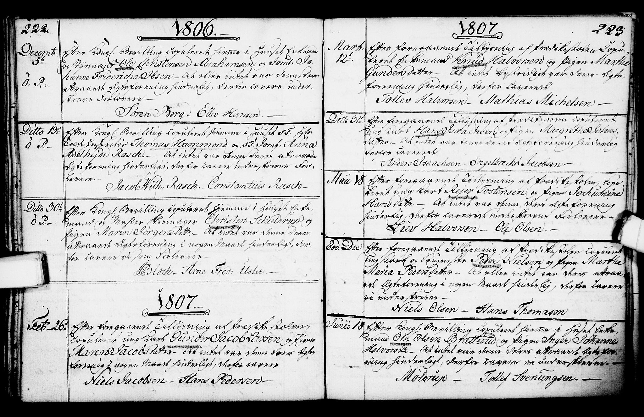 Porsgrunn kirkebøker , SAKO/A-104/F/Fa/L0003: Parish register (official) no. 3, 1764-1814, p. 222-223