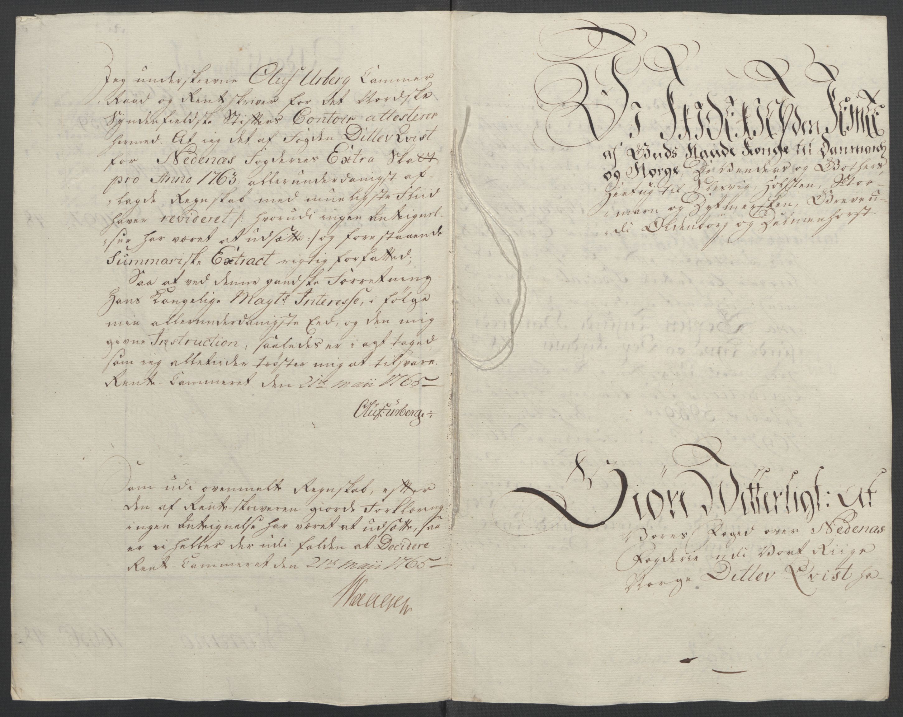 Rentekammeret inntil 1814, Reviderte regnskaper, Fogderegnskap, AV/RA-EA-4092/R39/L2424: Ekstraskatten Nedenes, 1762-1767, p. 30