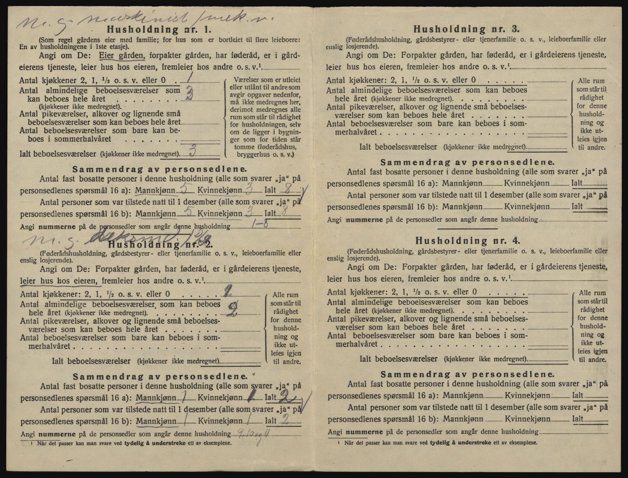 SAO, 1920 census for Glemmen, 1920, p. 1658