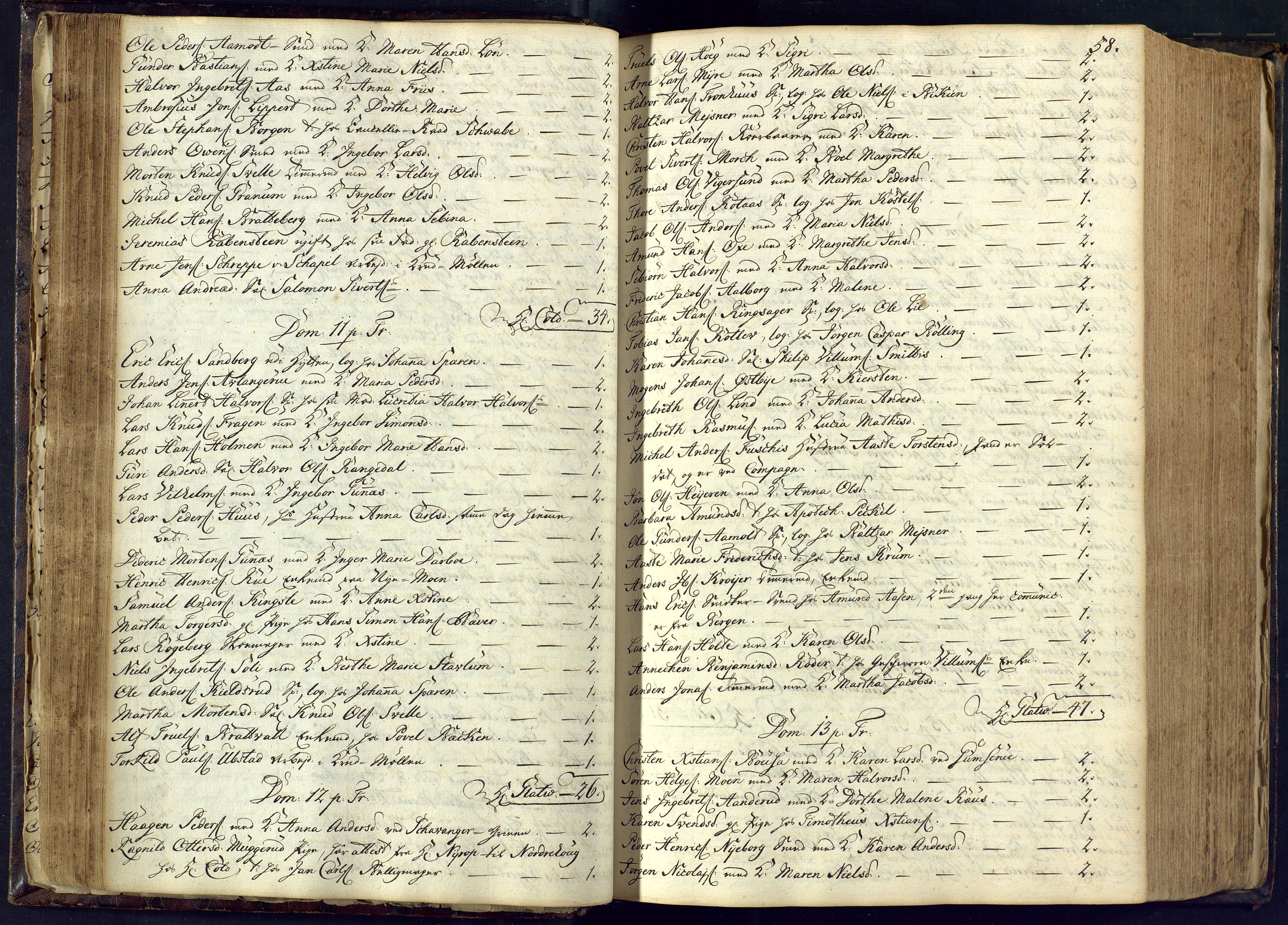 Kongsberg kirkebøker, AV/SAKO-A-22/M/Ma/L0003: Communicants register no. 3, 1745-1750, p. 58