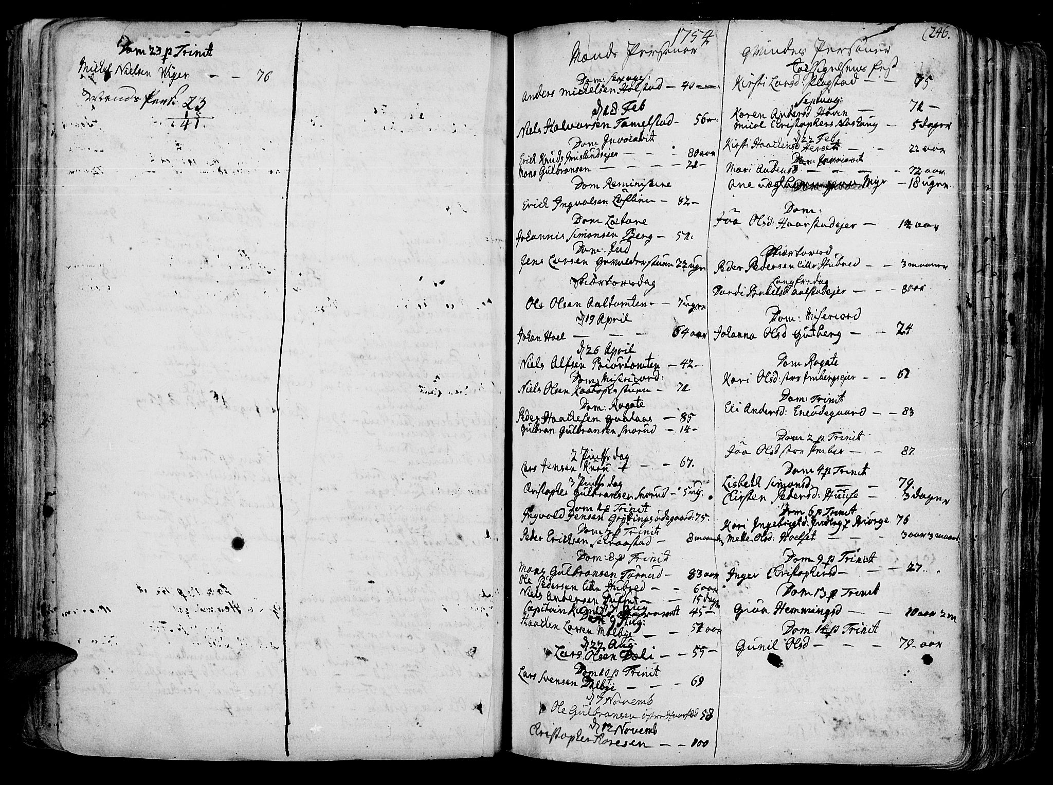 Vang prestekontor, Hedmark, SAH/PREST-008/H/Ha/Haa/L0003: Parish register (official) no. 3, 1734-1809, p. 246