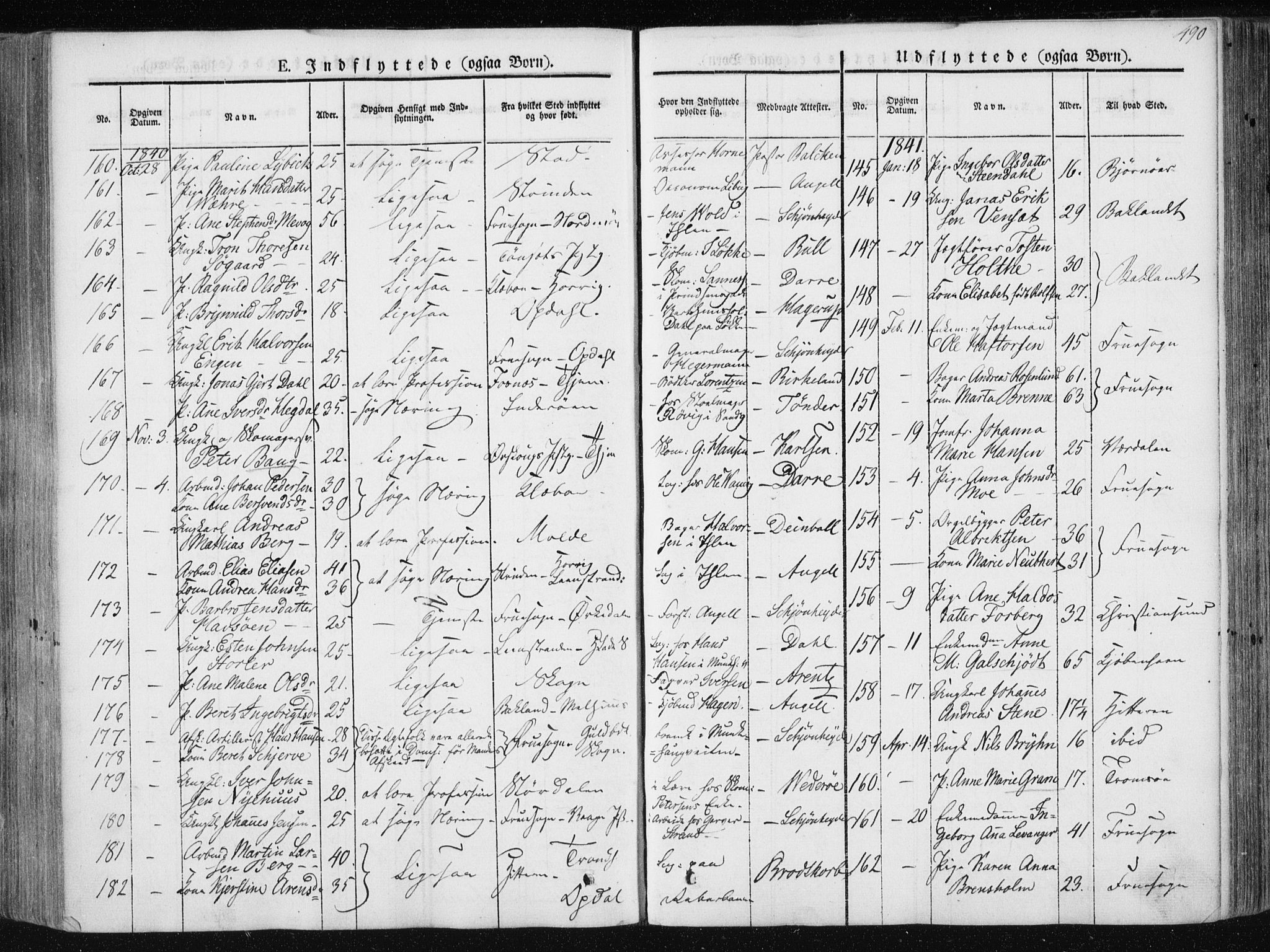 Ministerialprotokoller, klokkerbøker og fødselsregistre - Sør-Trøndelag, SAT/A-1456/601/L0049: Parish register (official) no. 601A17, 1839-1847, p. 490