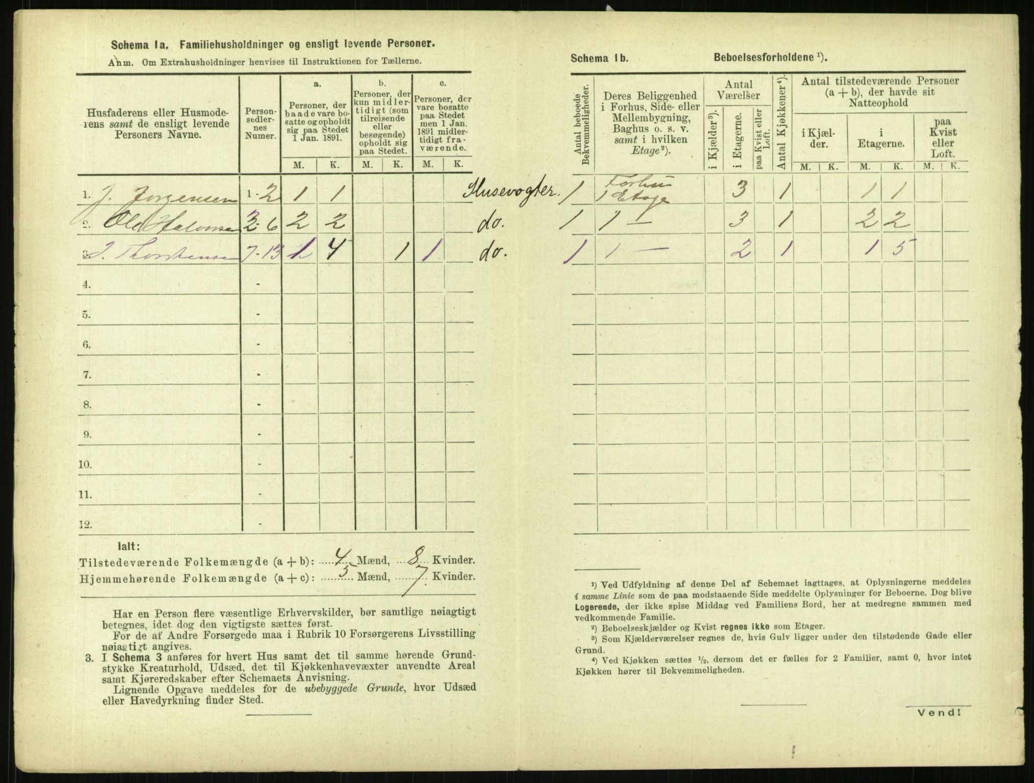 RA, 1891 census for 0806 Skien, 1891, p. 1633