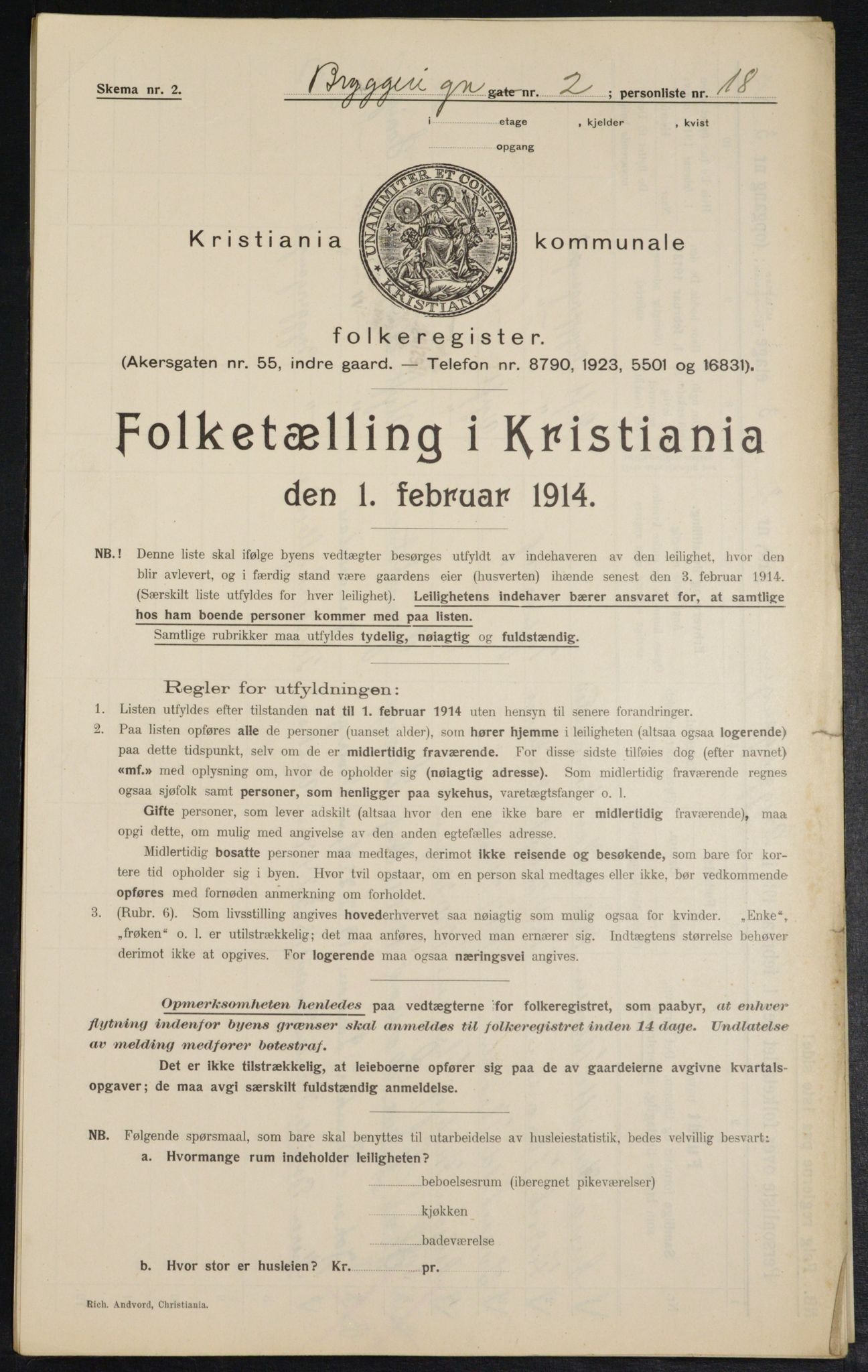 OBA, Municipal Census 1914 for Kristiania, 1914, p. 10066