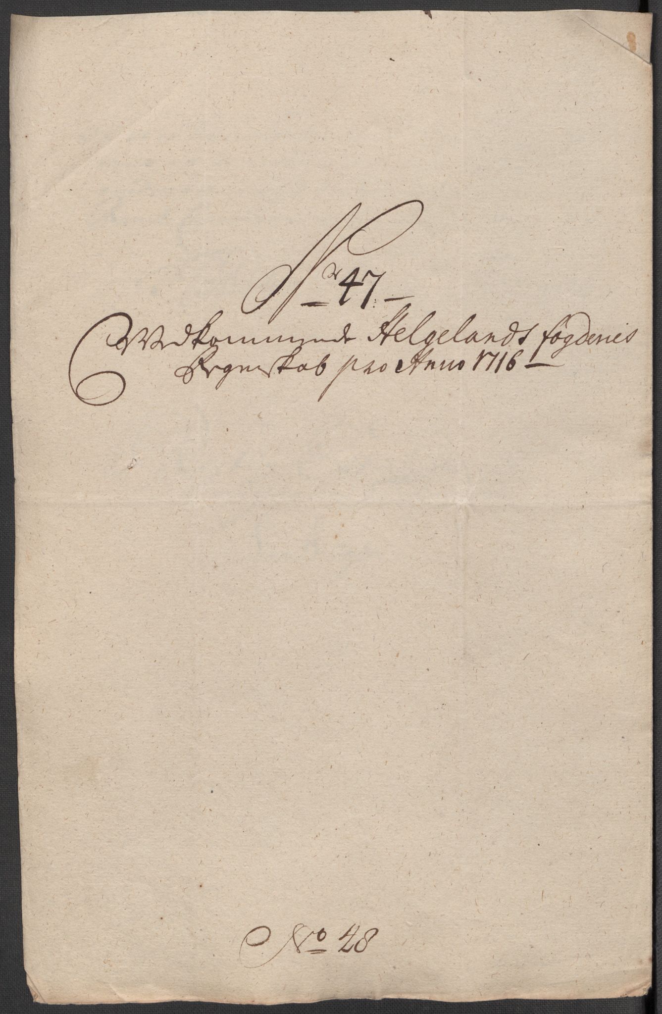 Rentekammeret inntil 1814, Reviderte regnskaper, Fogderegnskap, RA/EA-4092/R65/L4514: Fogderegnskap Helgeland, 1716, p. 312