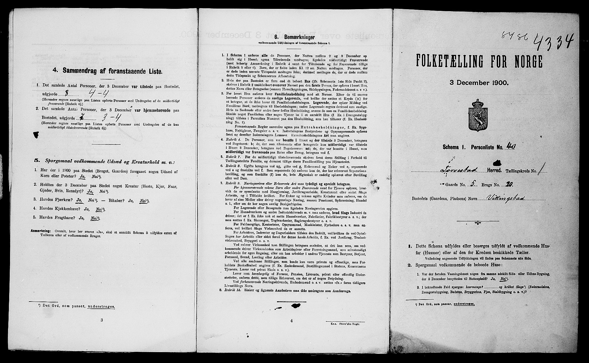 SAST, 1900 census for Torvastad, 1900, p. 27