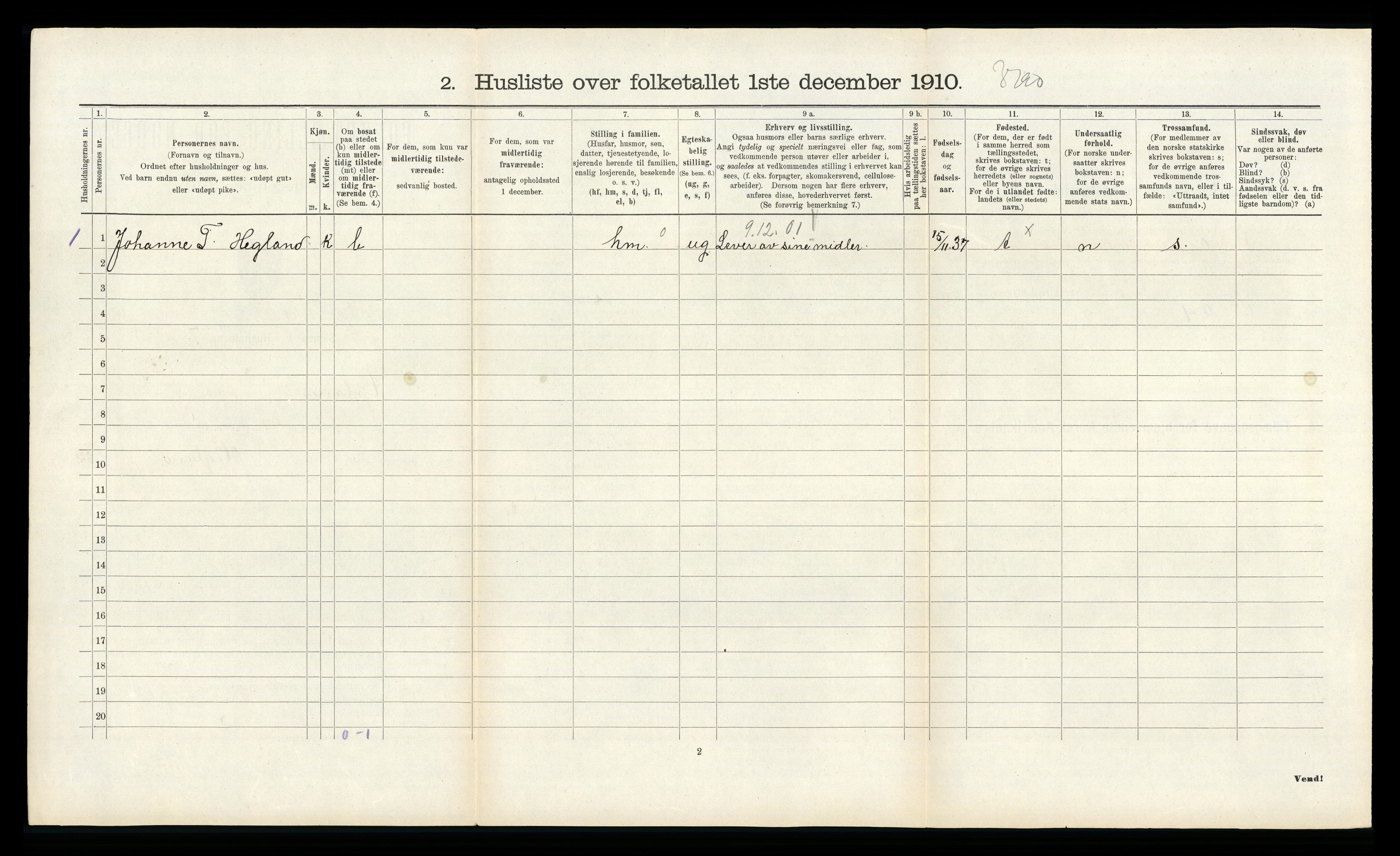 RA, 1910 census for Gyland, 1910, p. 251