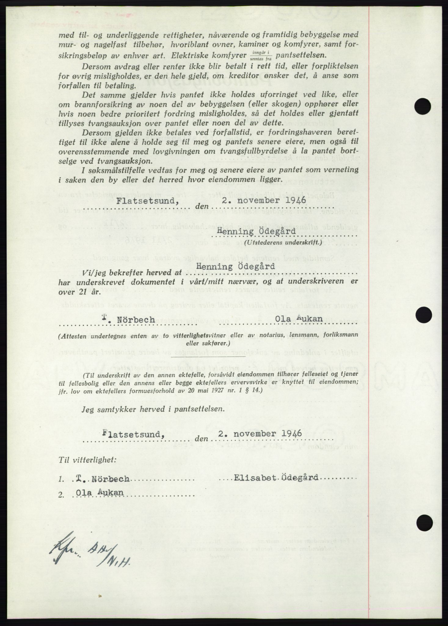 Nordmøre sorenskriveri, AV/SAT-A-4132/1/2/2Ca: Mortgage book no. B95, 1946-1947, Diary no: : 2329/1946